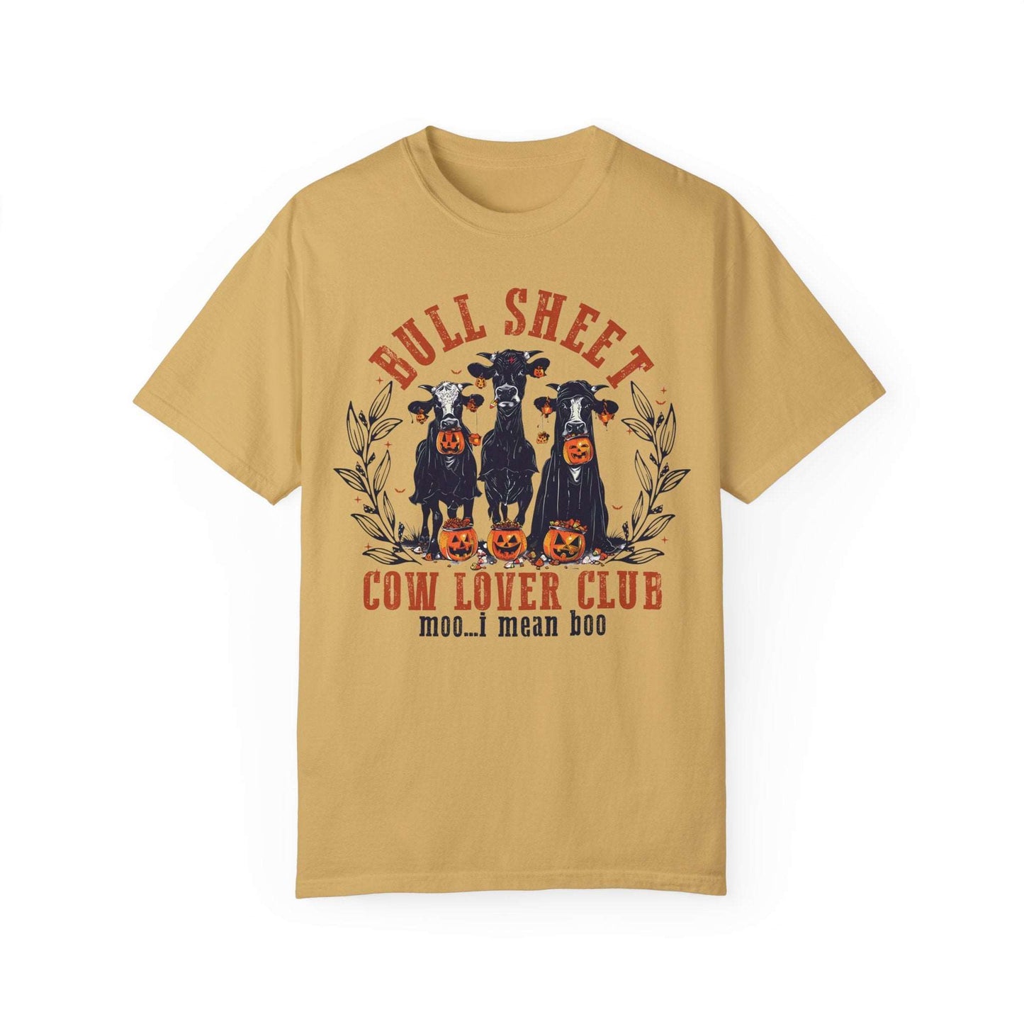 Bull Sheet Cow Lover Club Shirt Mustard