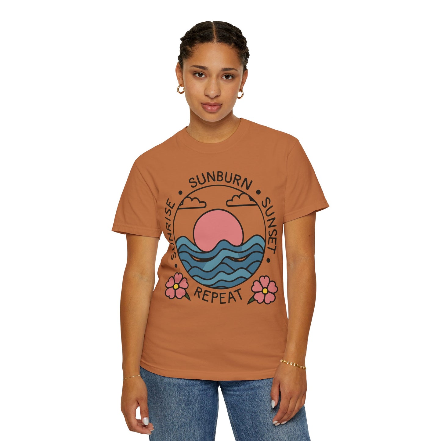 Retro Summer Shirt Sunrise Sunburn Sunset Repeat Shirt