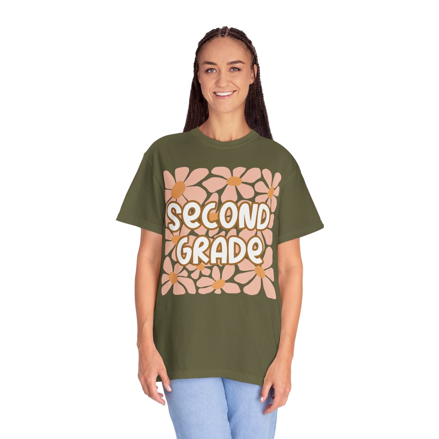 Floral Second Grade Teacher Back To School Shirt