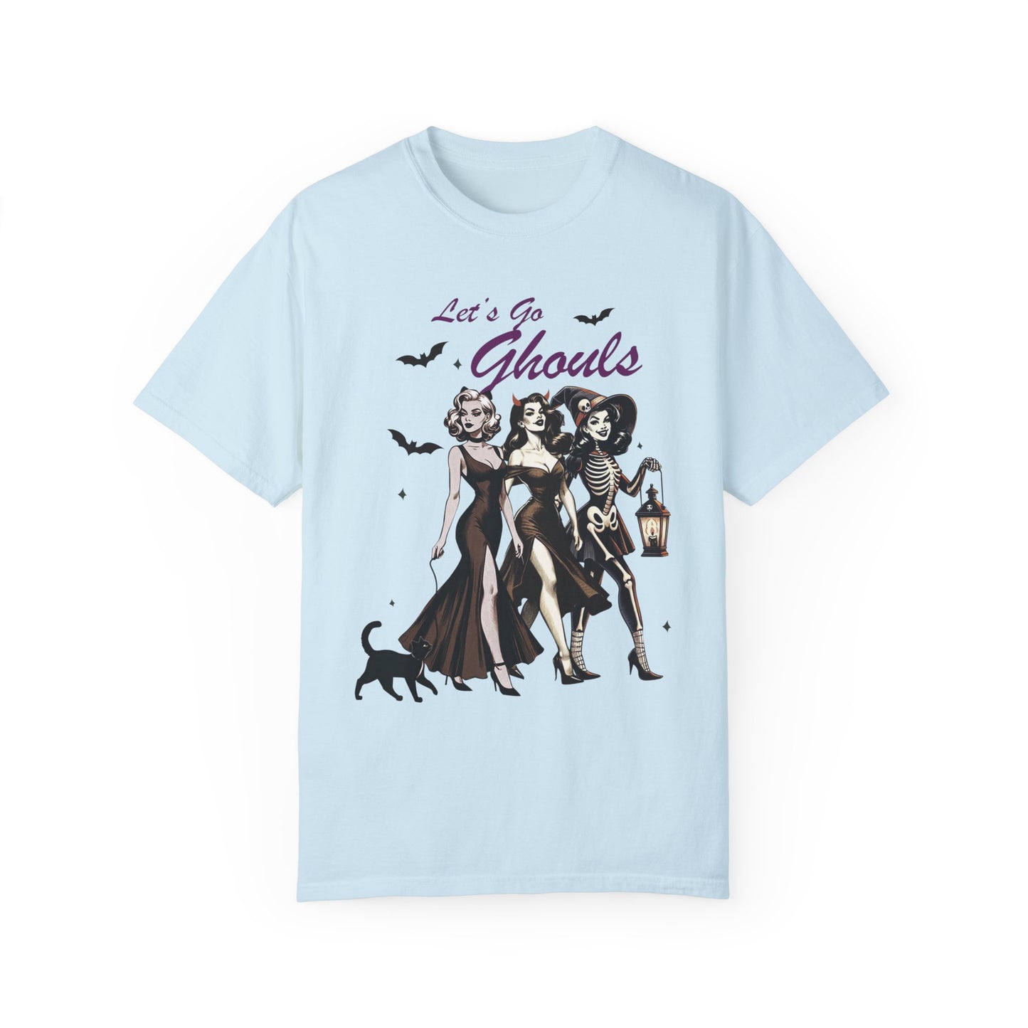 Halloween Witch Let's Go Ghouls Shirt Chambray