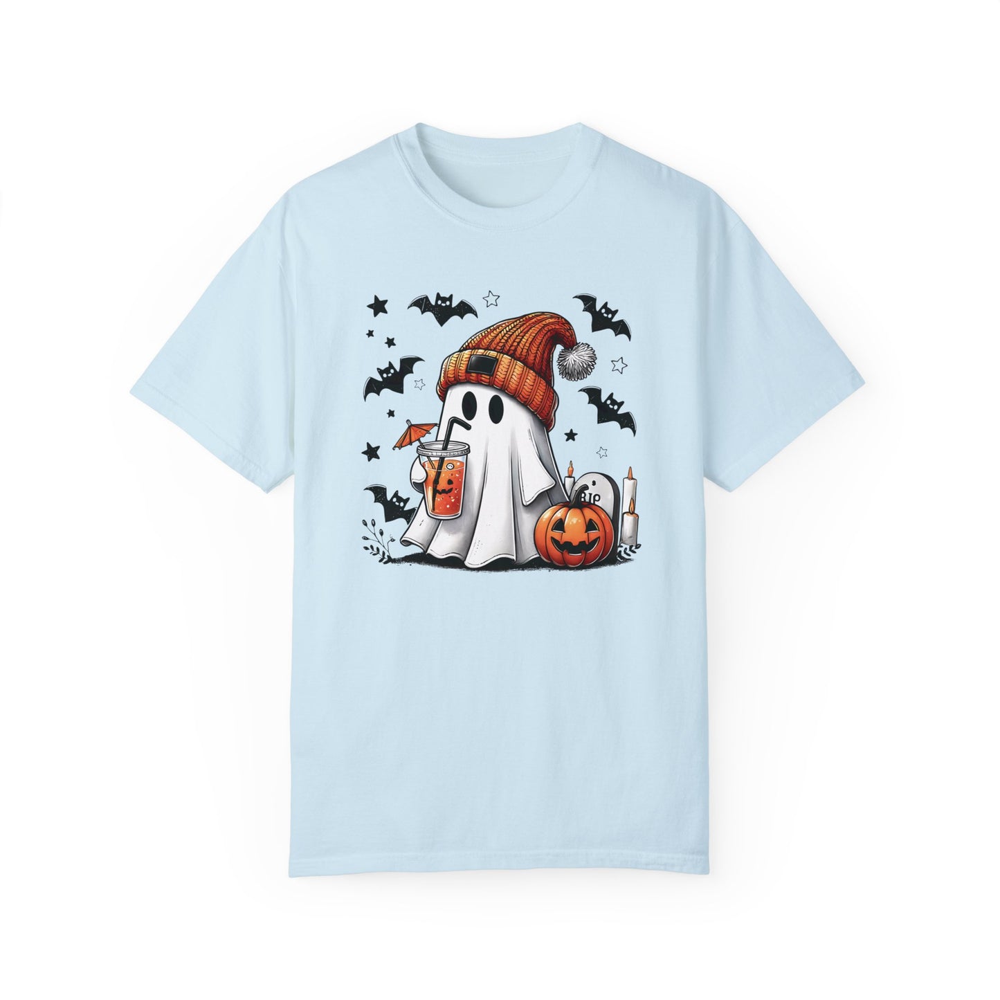 Halloween Ghost Comfort Colors Shirt, Cute Ghost Shirt, Womens Halloween Chambray