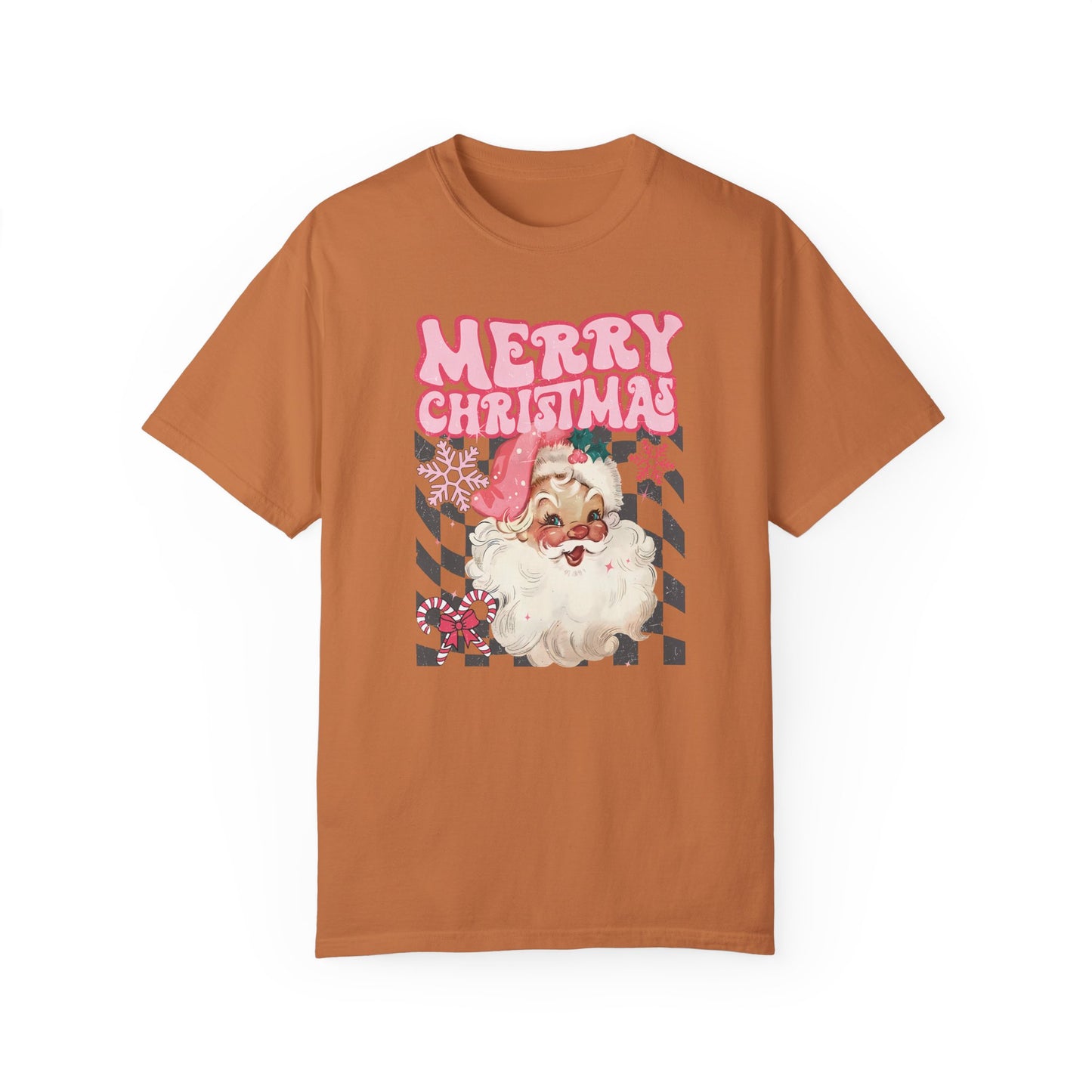Retro Pink Santa Christmas Shirt Yam