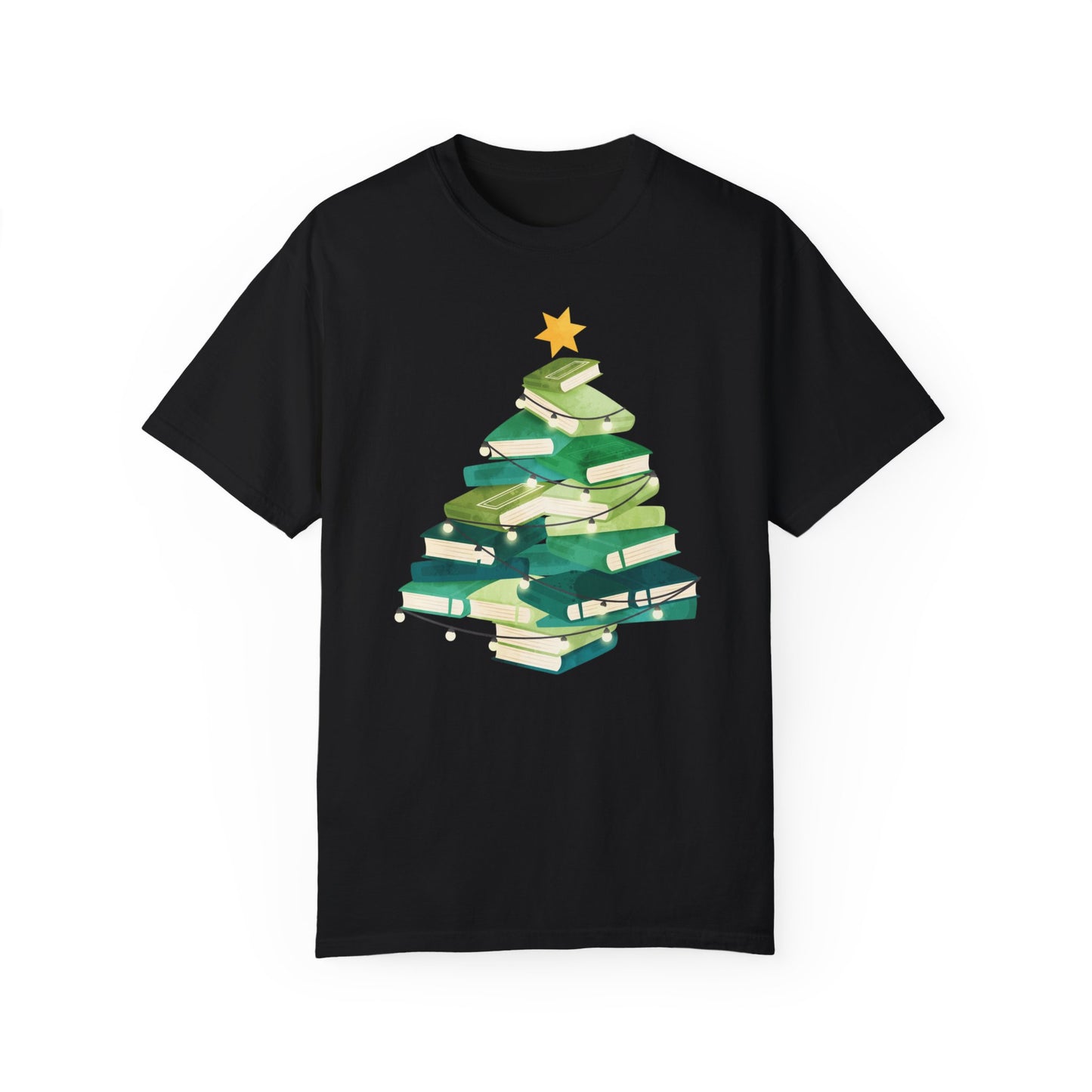 Christmas Book Tree Shirt, Christmas Gift,Book Lovers Christmas Gift,Bookworm Christmas Shirt Black