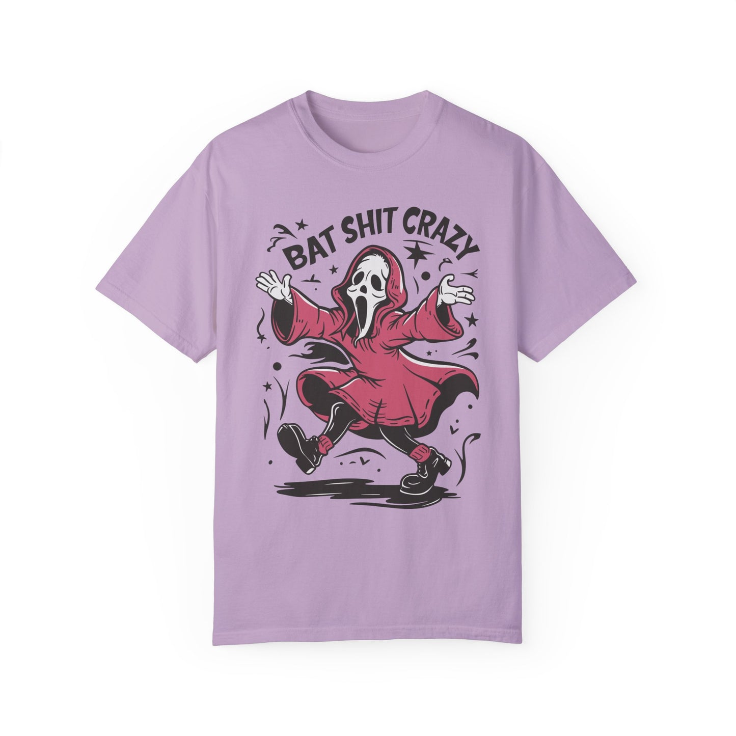 Bat Shit Crazy Funny Halloween Shirt - Ghost Season Tee Orchid