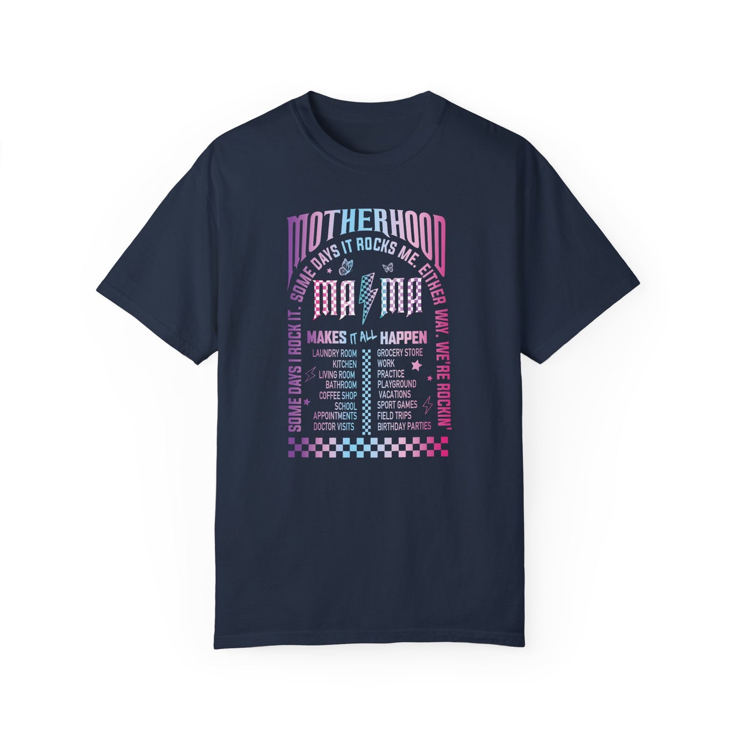 The Motherhood Tour Shirt - Mama Rock Tour Shirt Navy