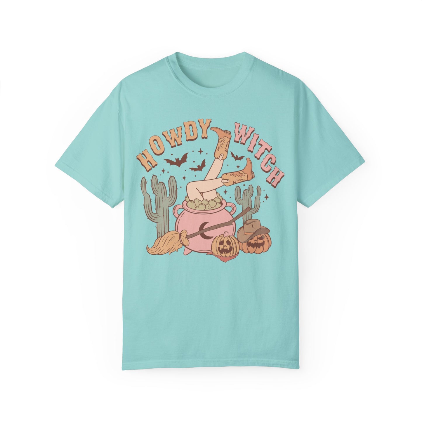 Howdy Witch Halloween Shirt | Spooky Witchy Apparel Chalky Mint