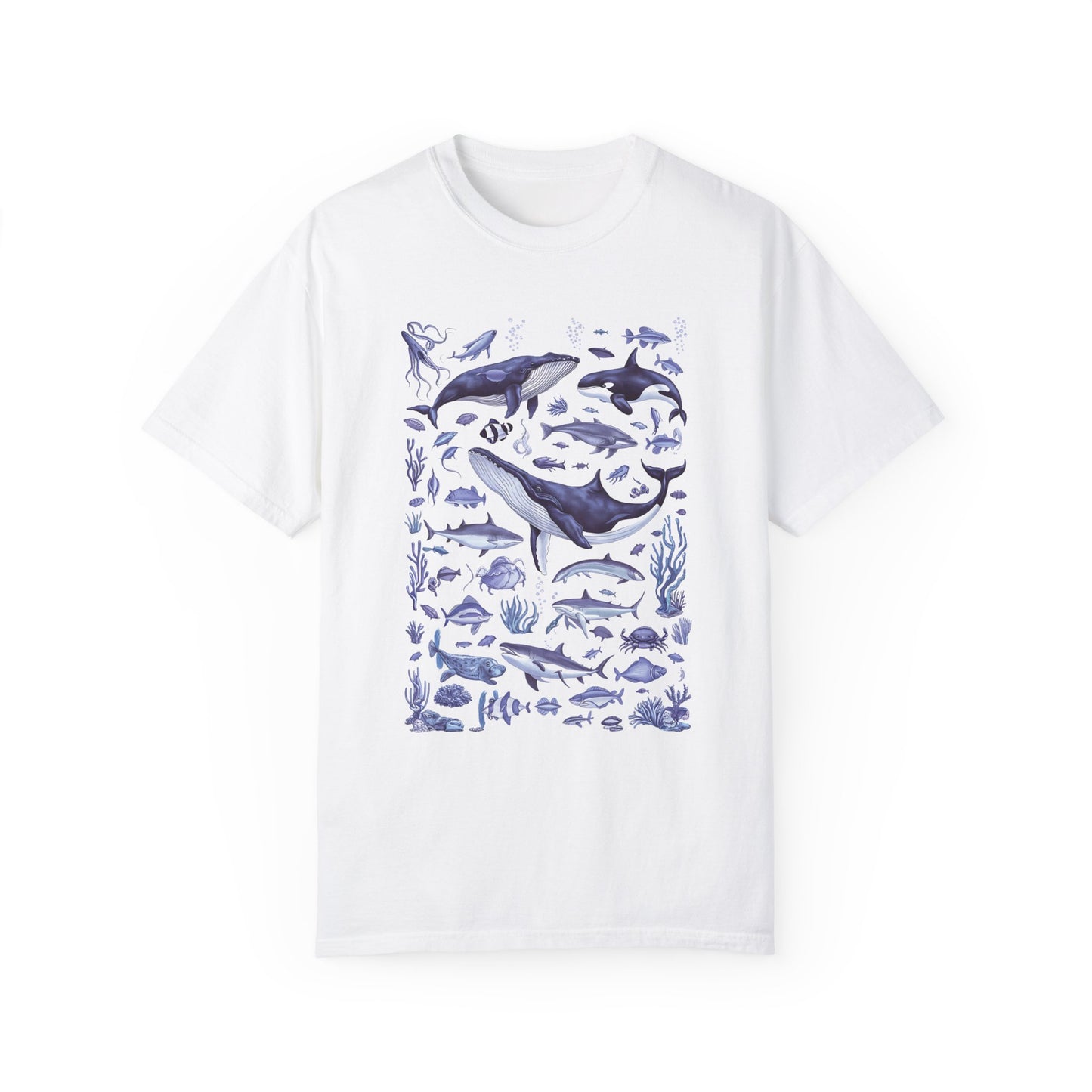 Vintage 90s Tattoo Sea Animal Tshirt White