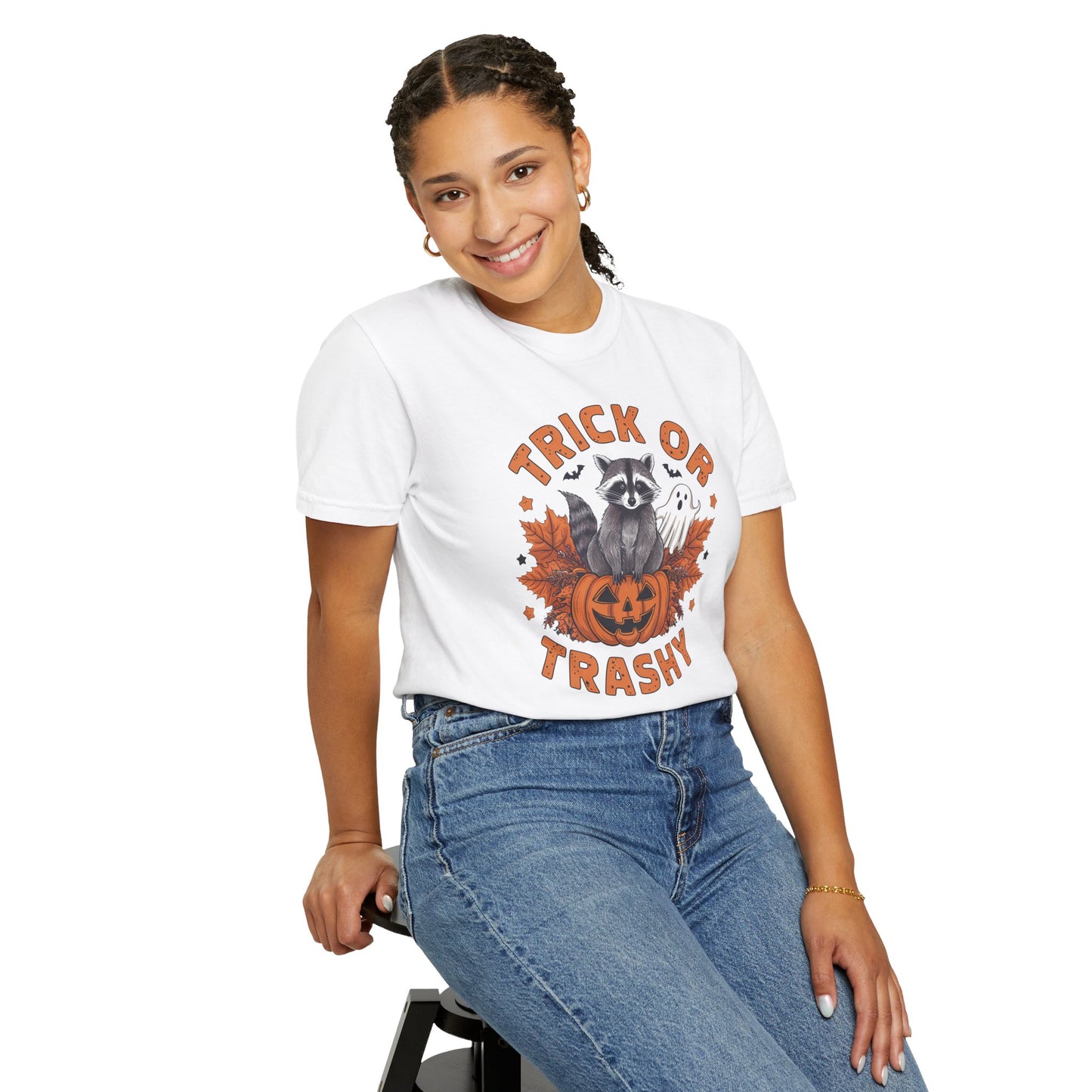 Trick or Trashy Shirt - Halloween Racoon Shirt
