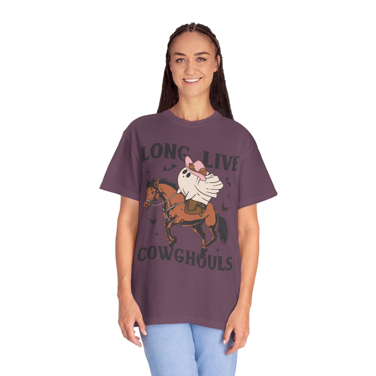 Long Live Cowghouls Western Halloween Graphic Tee Shirt
