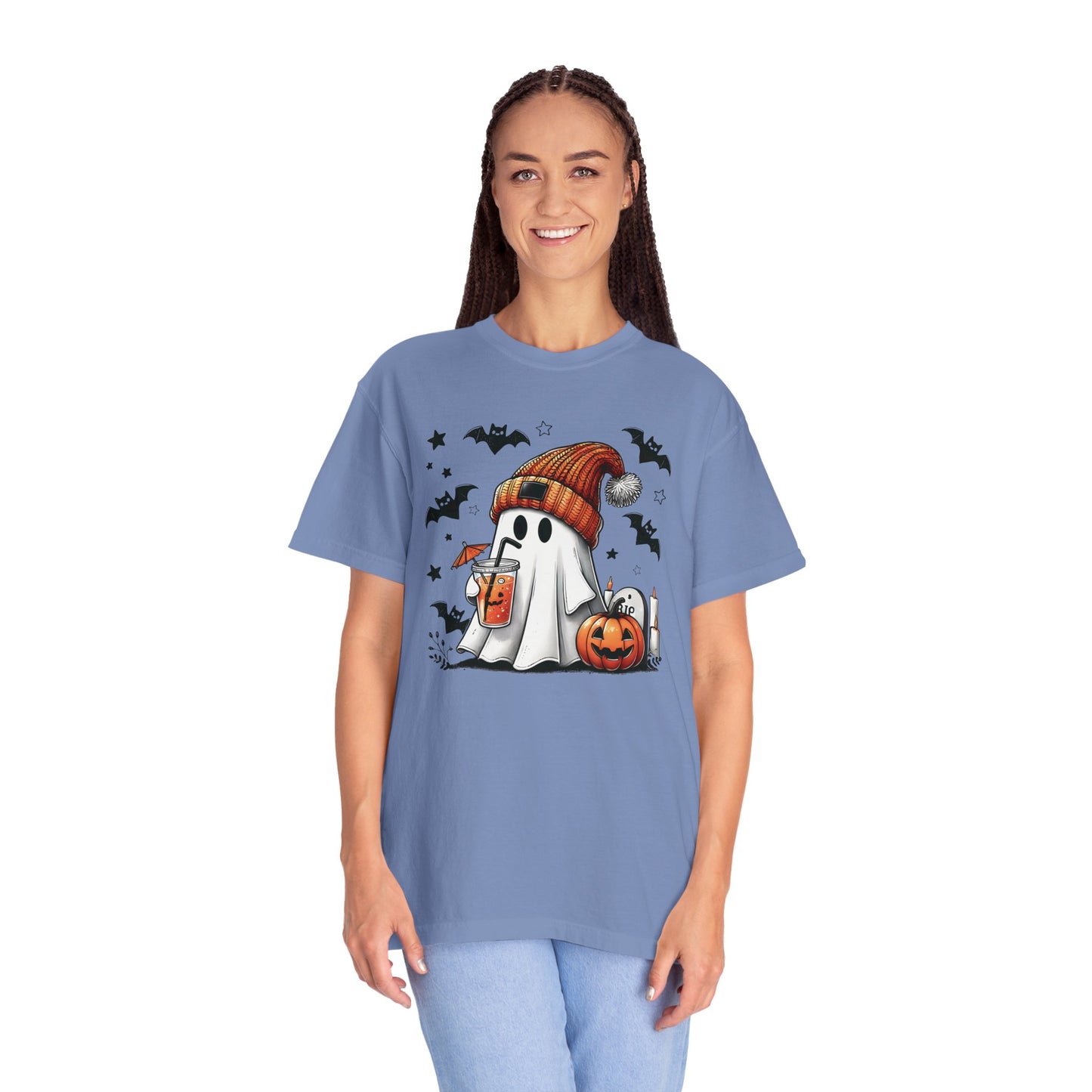 Halloween Ghost Comfort Colors Shirt, Cute Ghost Shirt, Womens Halloween
