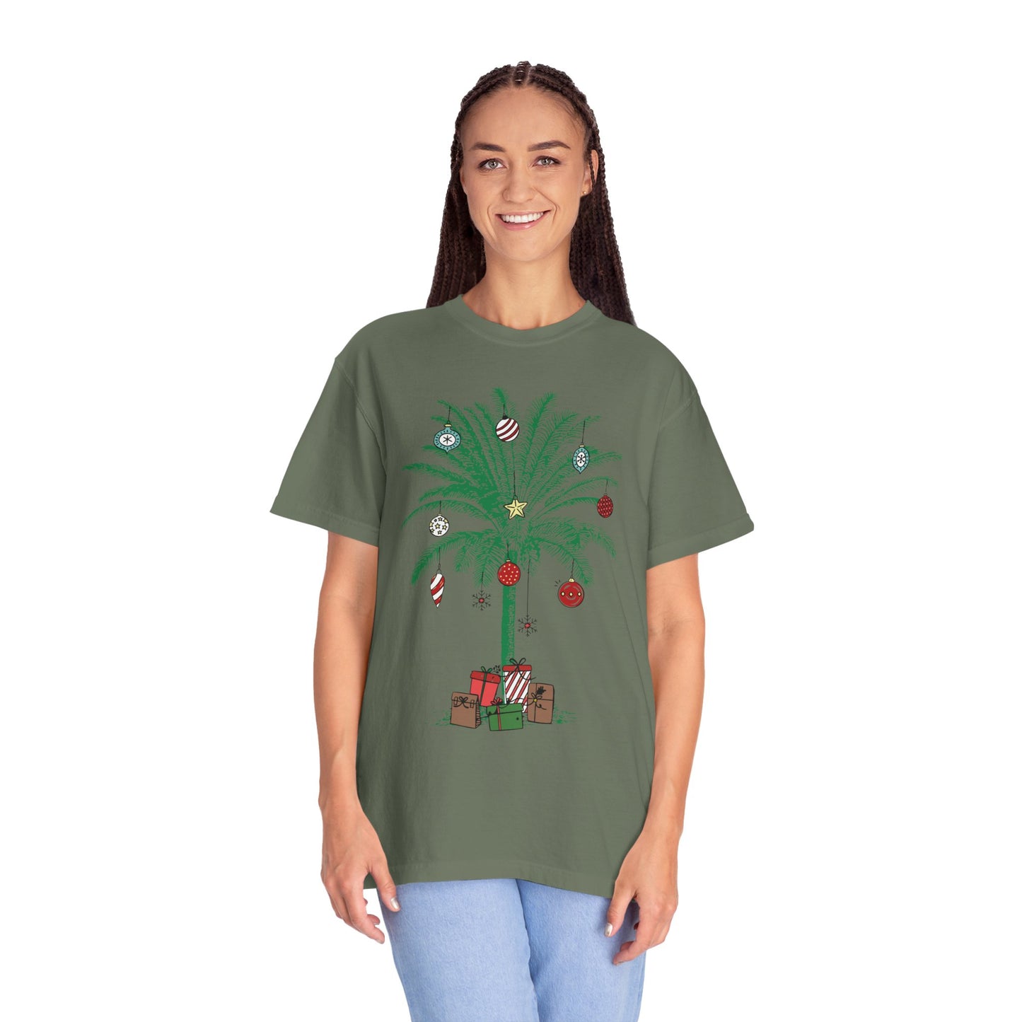 Christmas Palm Tree Shirt - Beach Aloha Xmas Tee