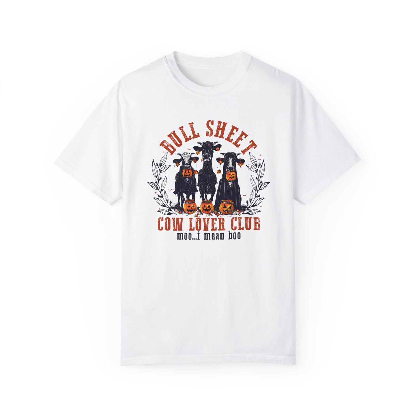 Bull Sheet Cow Lover Club Shirt, Spooky Cow Halloween White