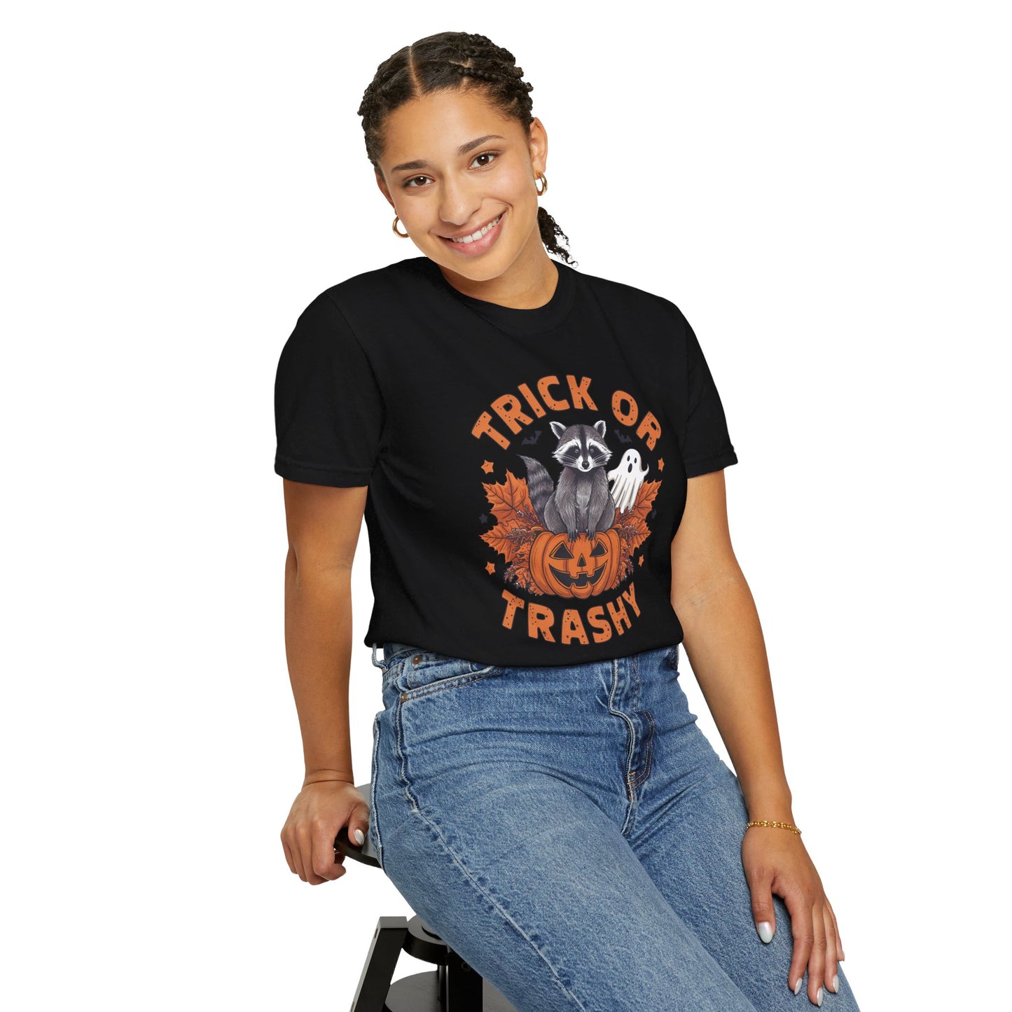 Trick or Trashy Shirt - Halloween Racoon Shirt