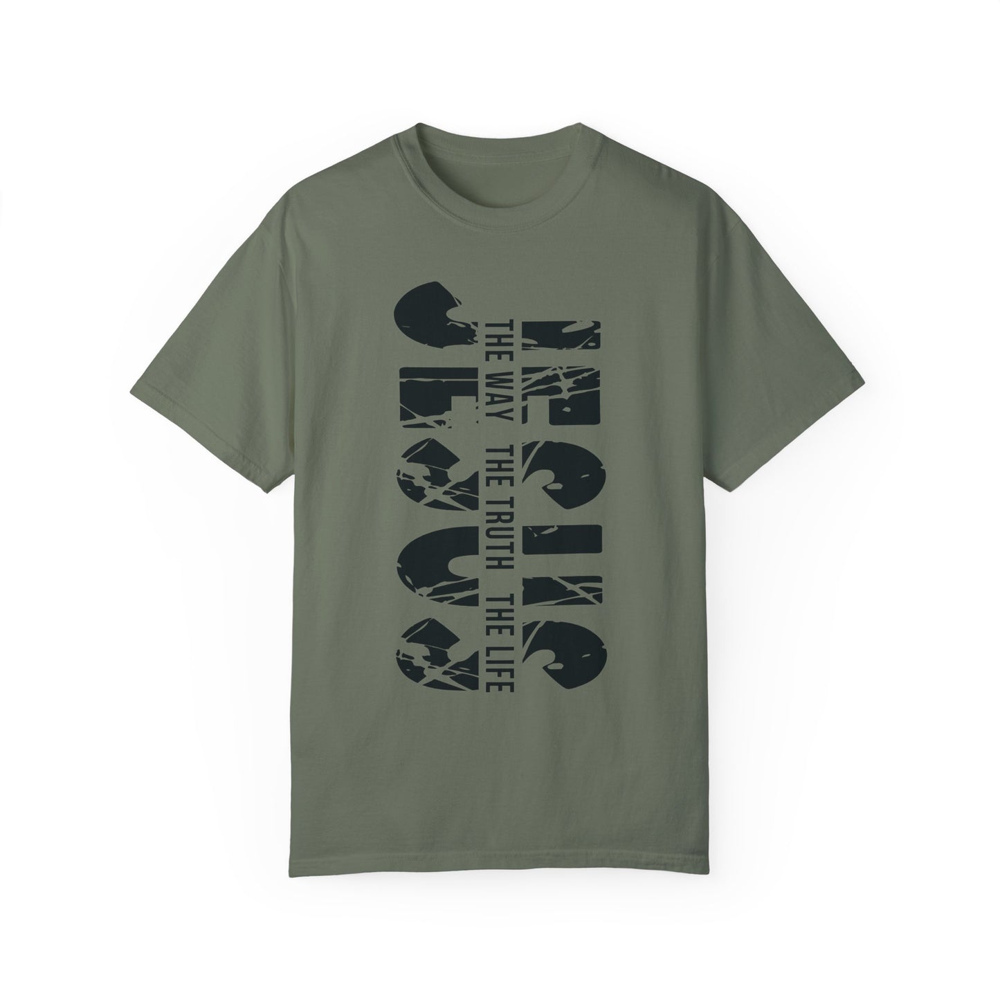 Jesus Shirt,Jesus The Way The Truth The Life Comfort Colors Shirt Moss