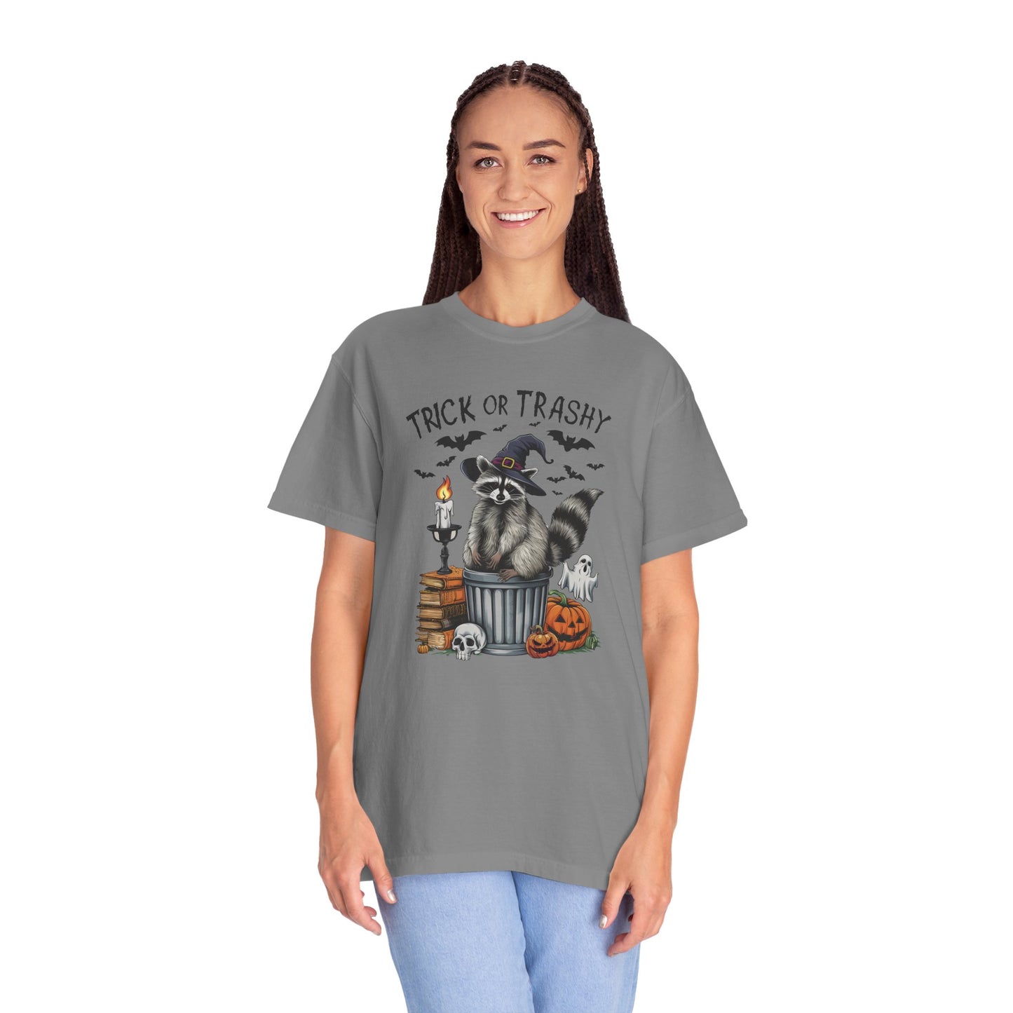 Trick or Trashy Raccoon Vintage Graphic T-shirt