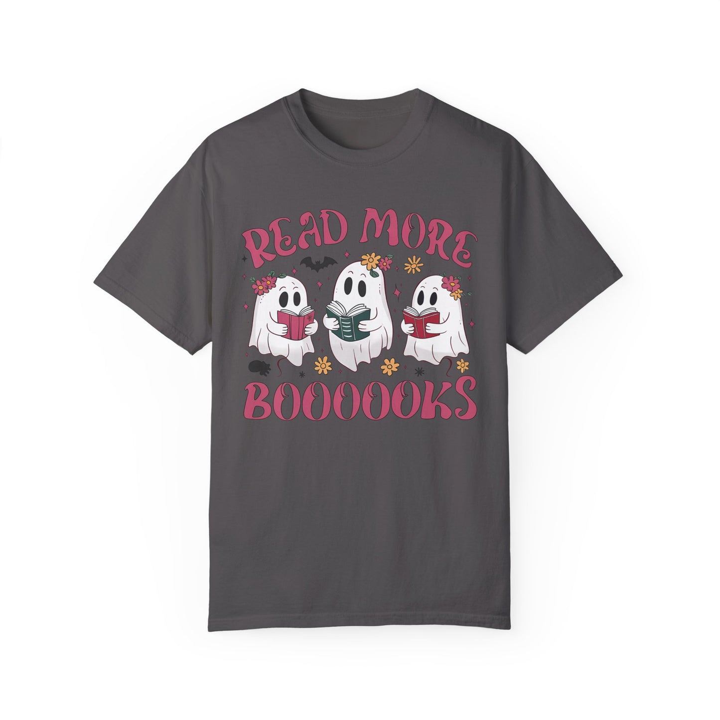 Ghost Reading Books Shirt Graphite