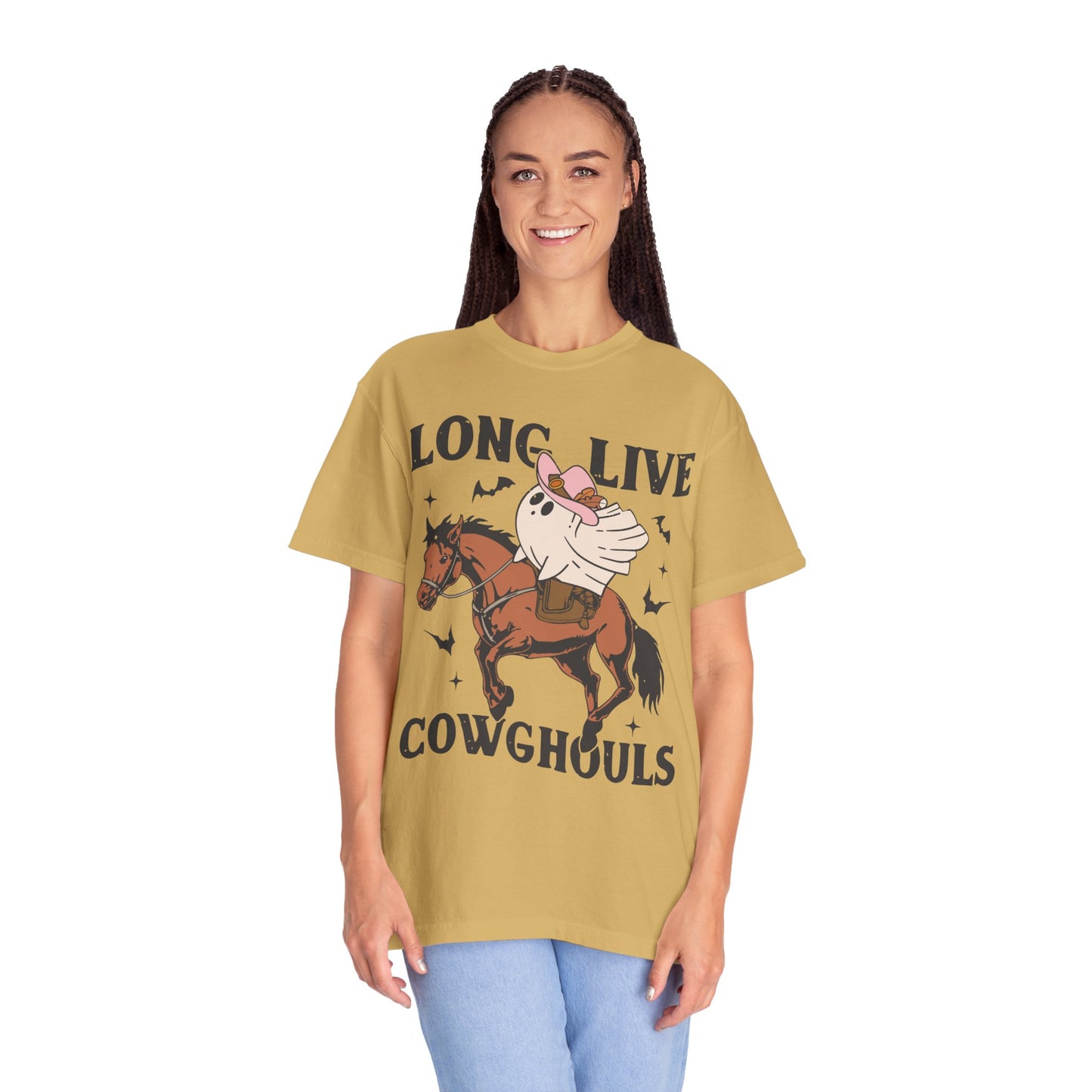 Long Live Cowghouls Western Halloween Graphic Tee Shirt