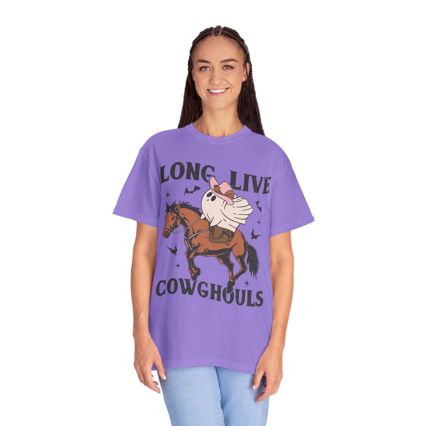 Long Live Cowghouls Western Halloween Graphic Tee Shirt