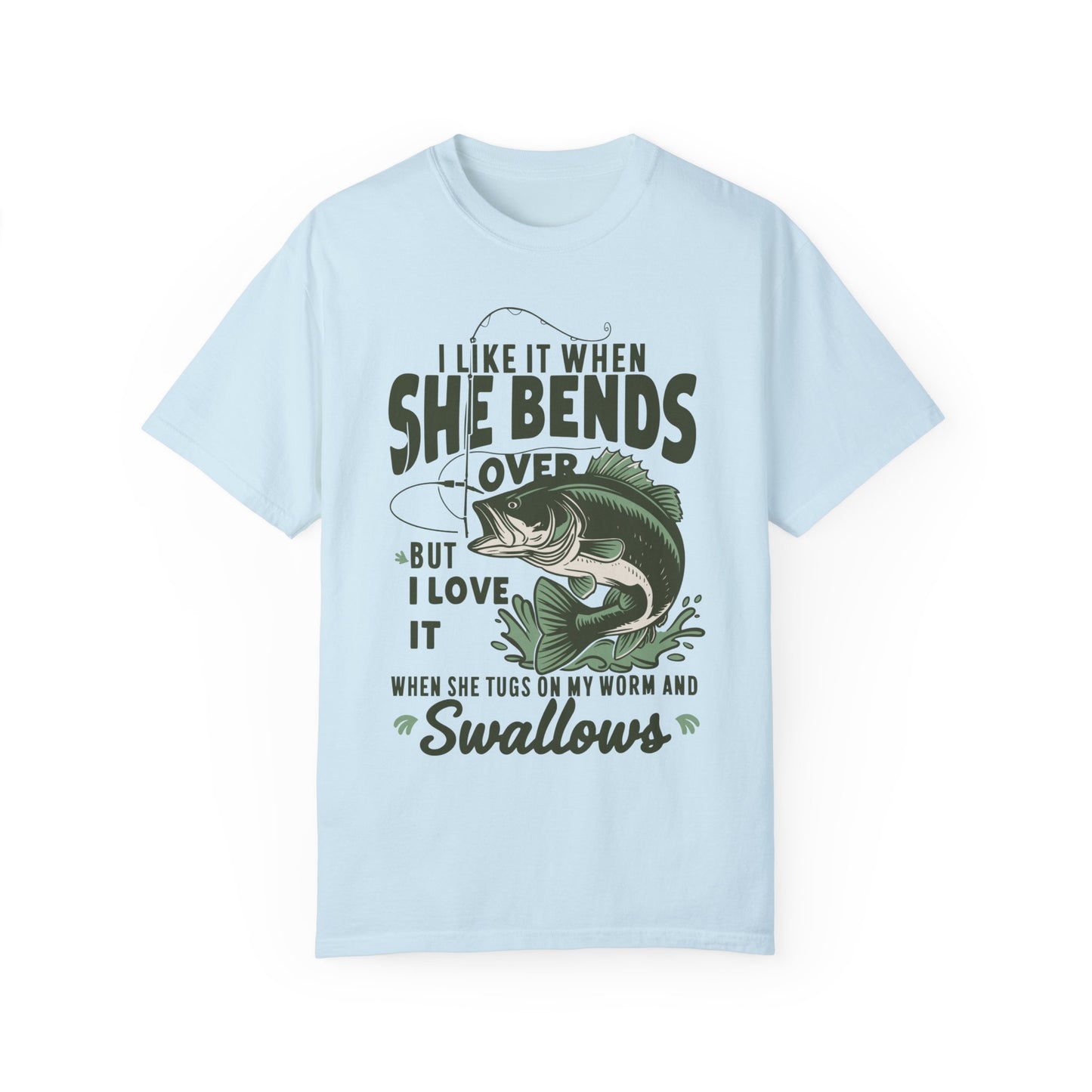 I Like It When She Bends Over Shirt - Fishing Shirt Chambray