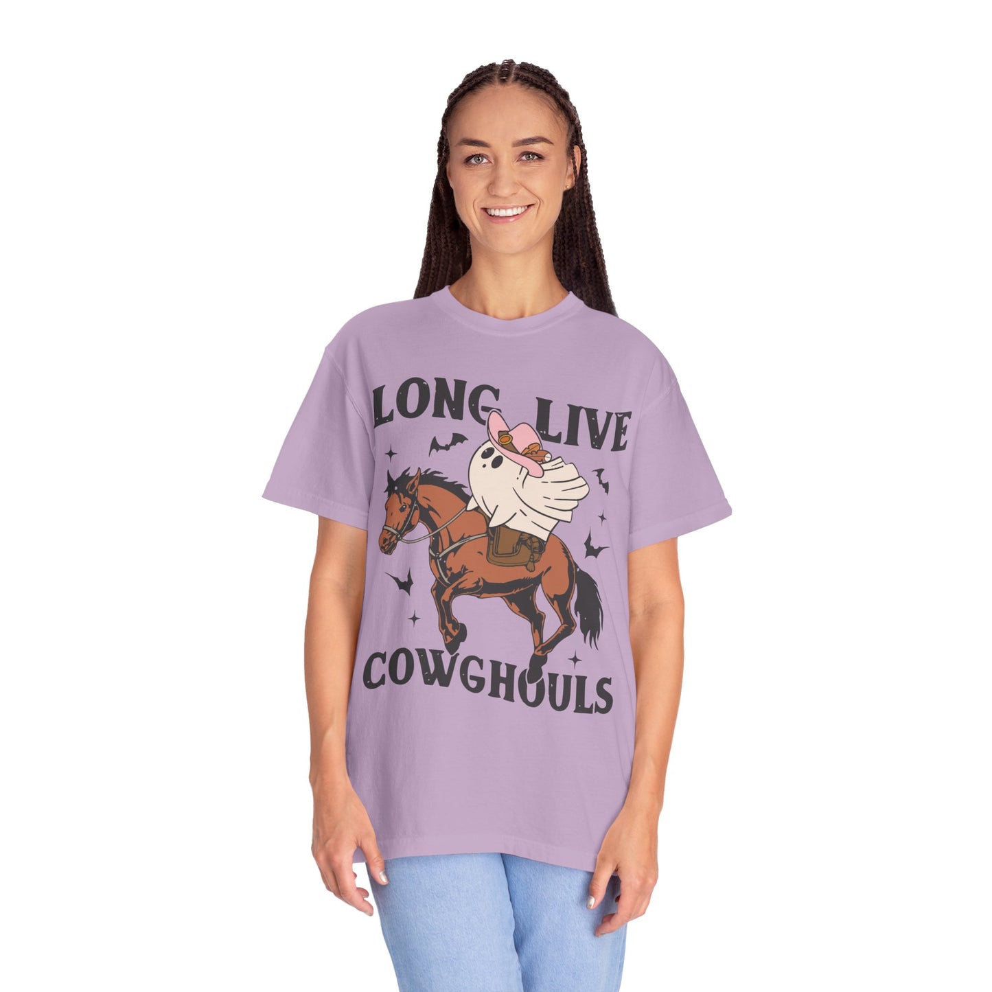 Long Live Cowghouls Western Halloween Graphic Tee Shirt