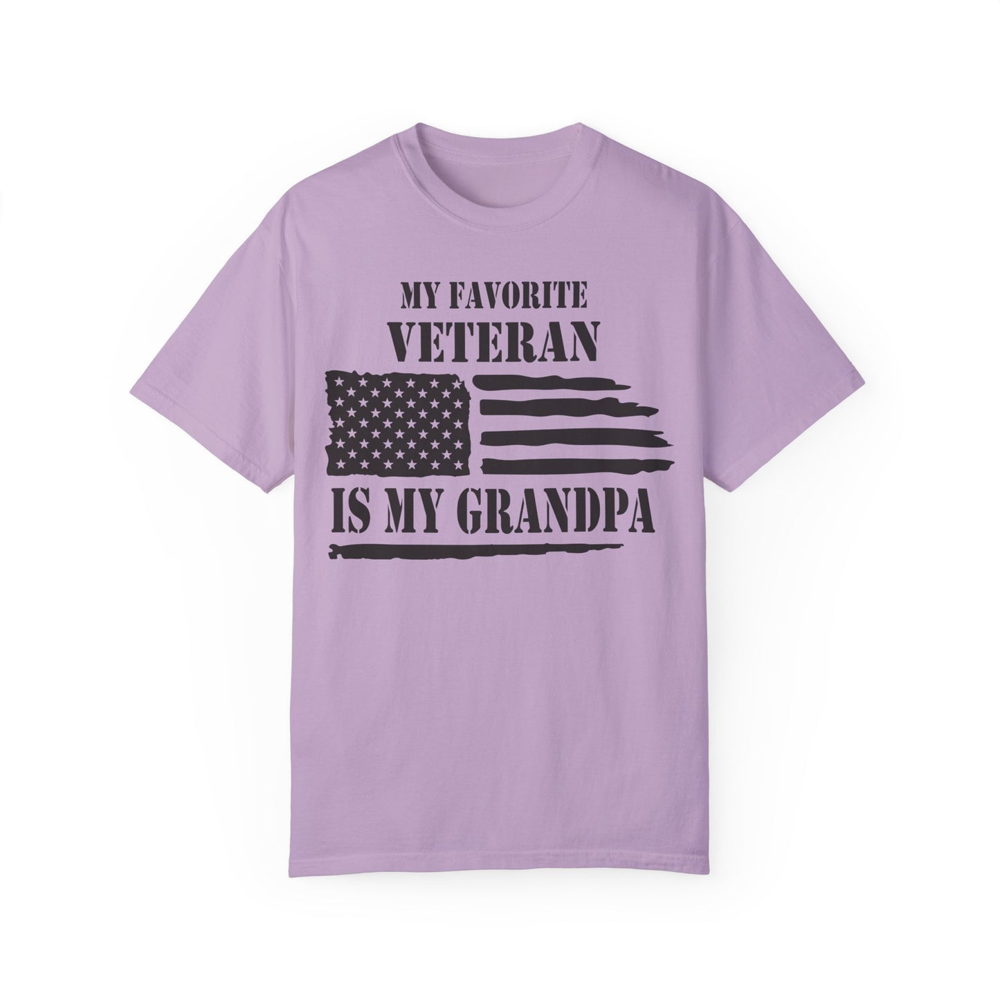 My Favorite Veteran Is My Grandpa Shirt Orchid