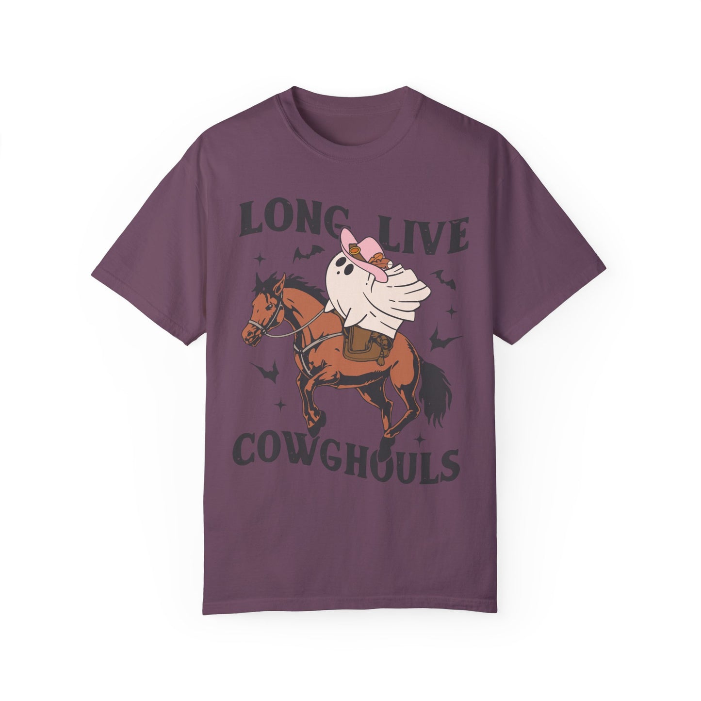 Long Live Cowghouls Western Halloween Graphic Tee Shirt Berry