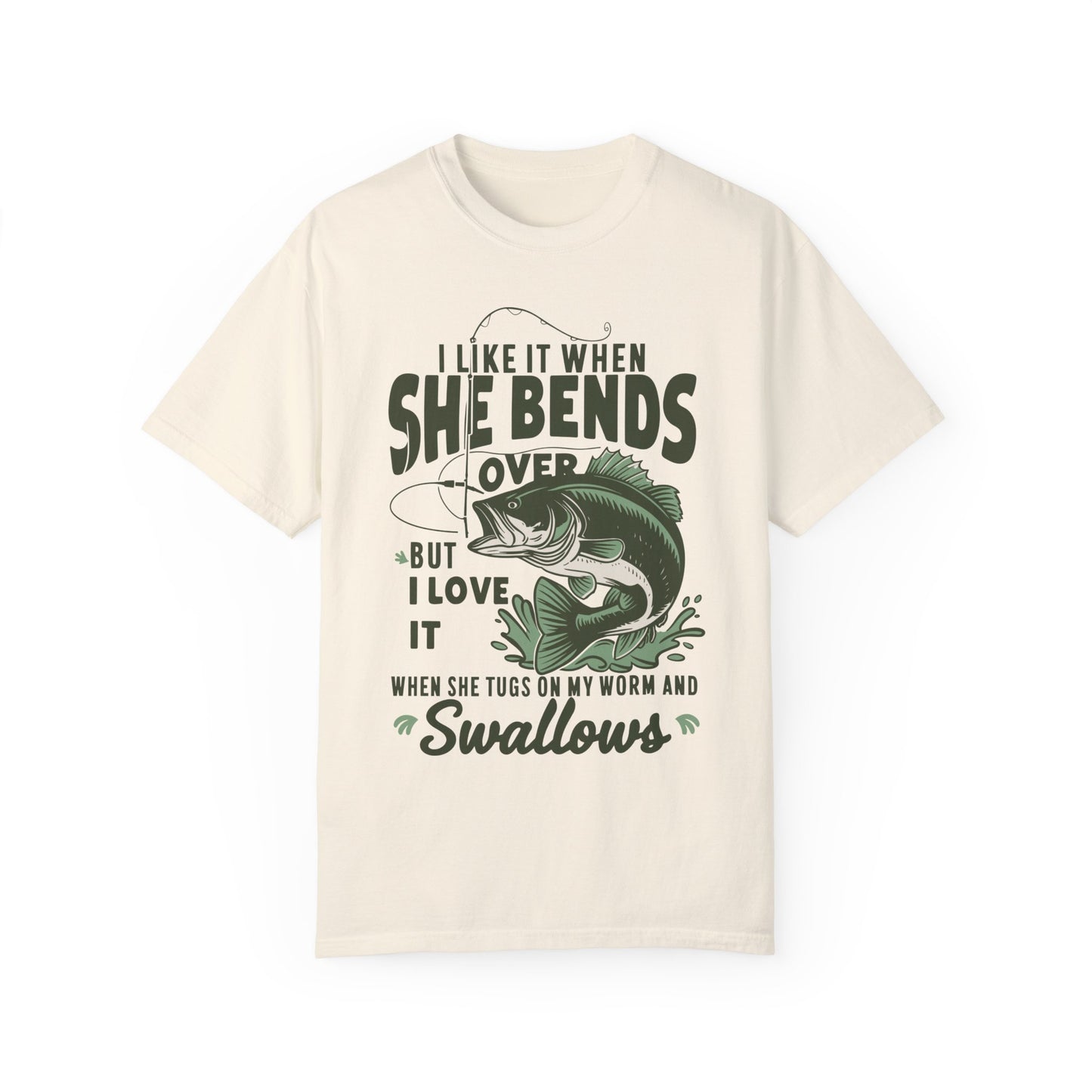 I Like It When She Bends Over Shirt - Fishing Shirt Ivory