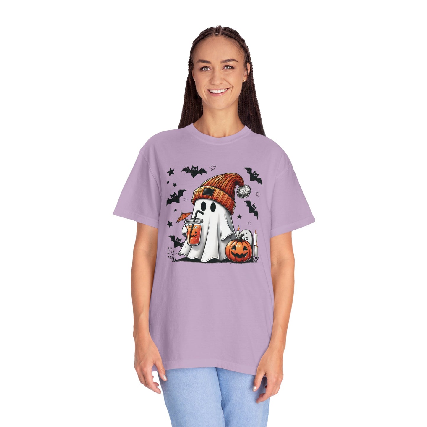 Halloween Ghost Comfort Colors Shirt, Cute Ghost Shirt, Womens Halloween