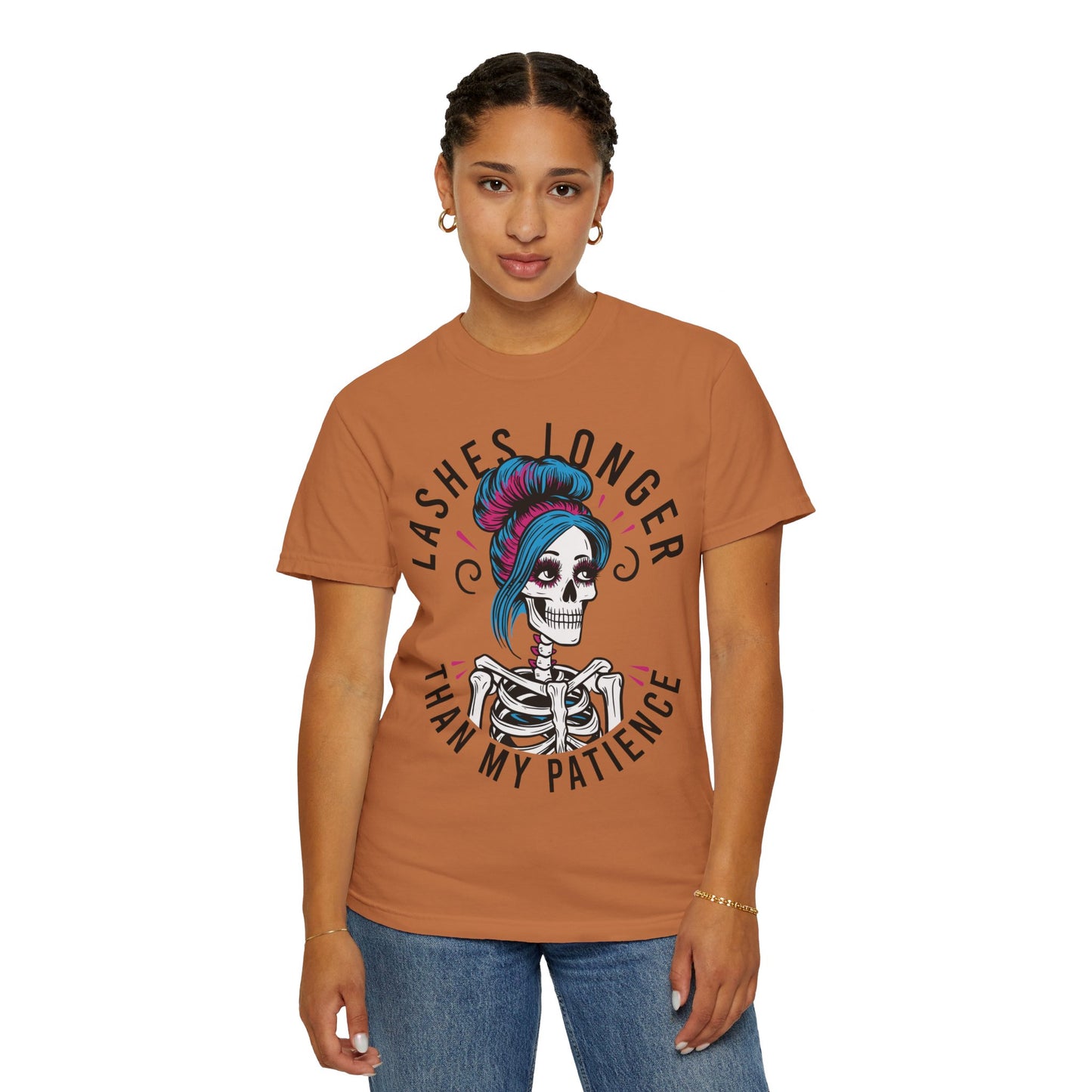 Lashes Longer than my Patience Skeleton Unisex Shirt