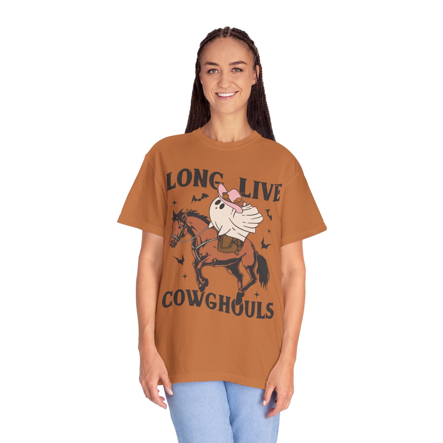 Long Live Cowghouls Western Halloween Graphic Tee Shirt