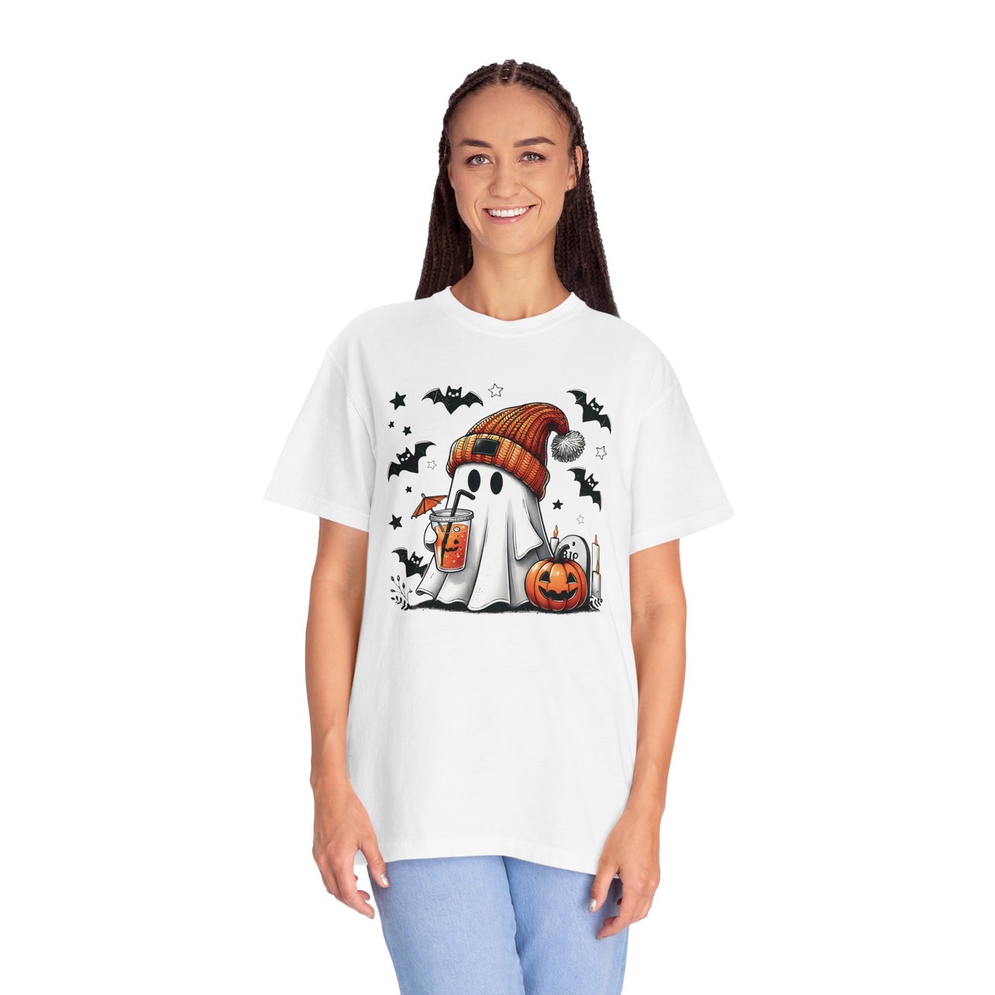 Halloween Ghost Comfort Colors Shirt, Cute Ghost Shirt, Womens Halloween