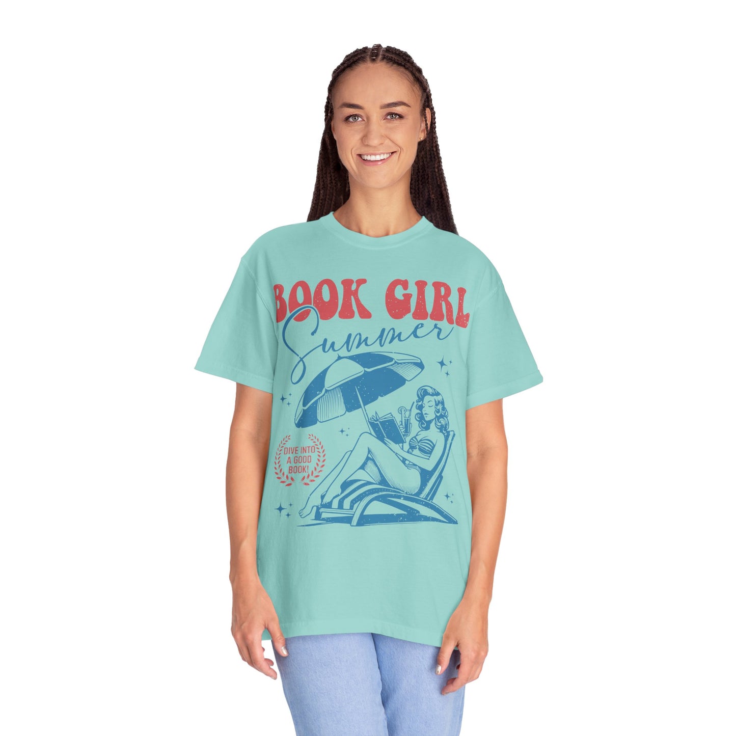Vintage Book Girl Shirt - Retro Style Apparel for Literature Enthusiasts