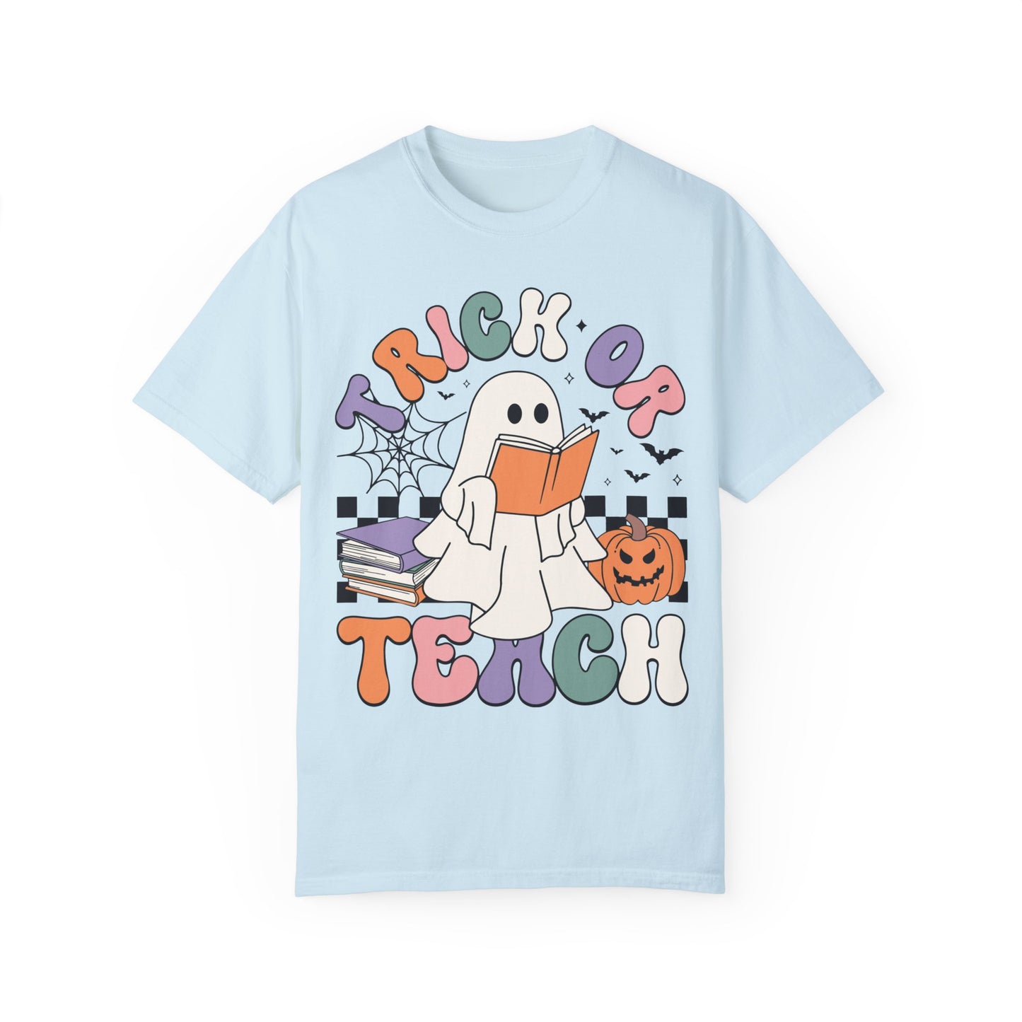 Comfort Colors Teacher Halloween Shirt - Trick or Teach Shirt Chambray