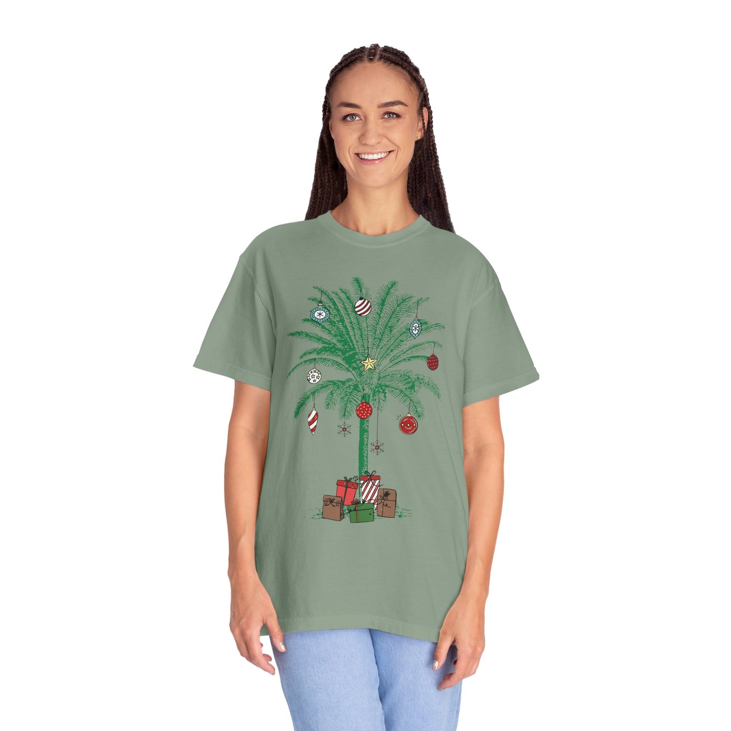 Christmas Palm Tree Shirt - Beach Aloha Xmas Tee