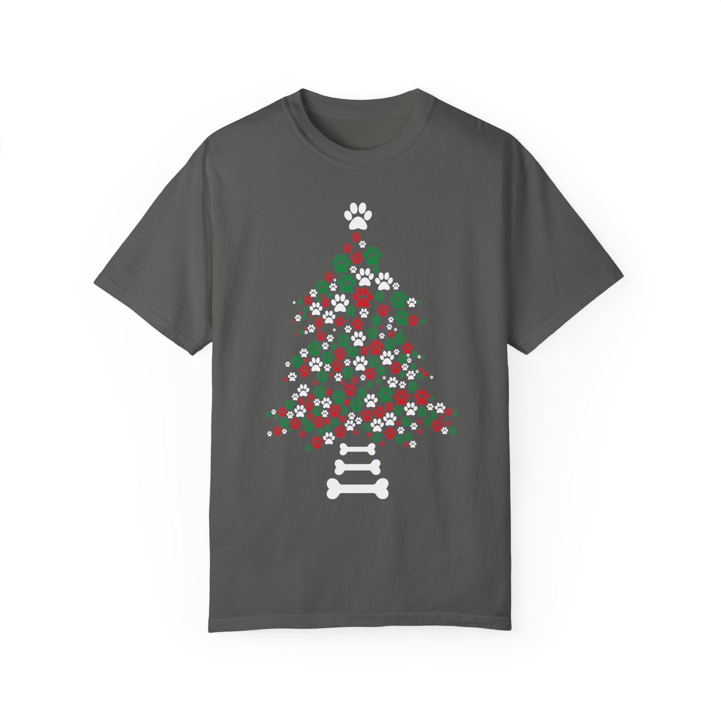 Paw Prints Christmas Tree Shirt, Merry Christmas, Dog Lover Shirt Pepper