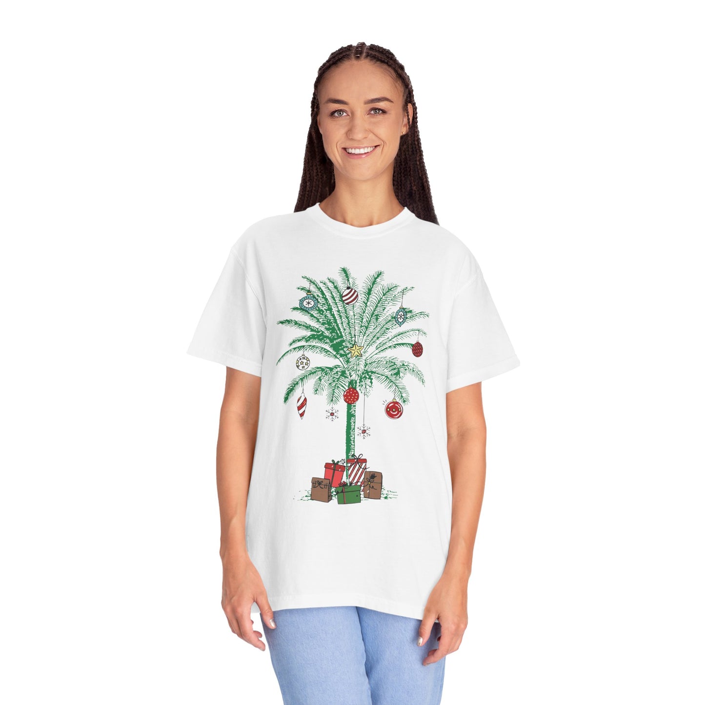 Christmas Palm Tree Shirt - Beach Aloha Xmas Tee