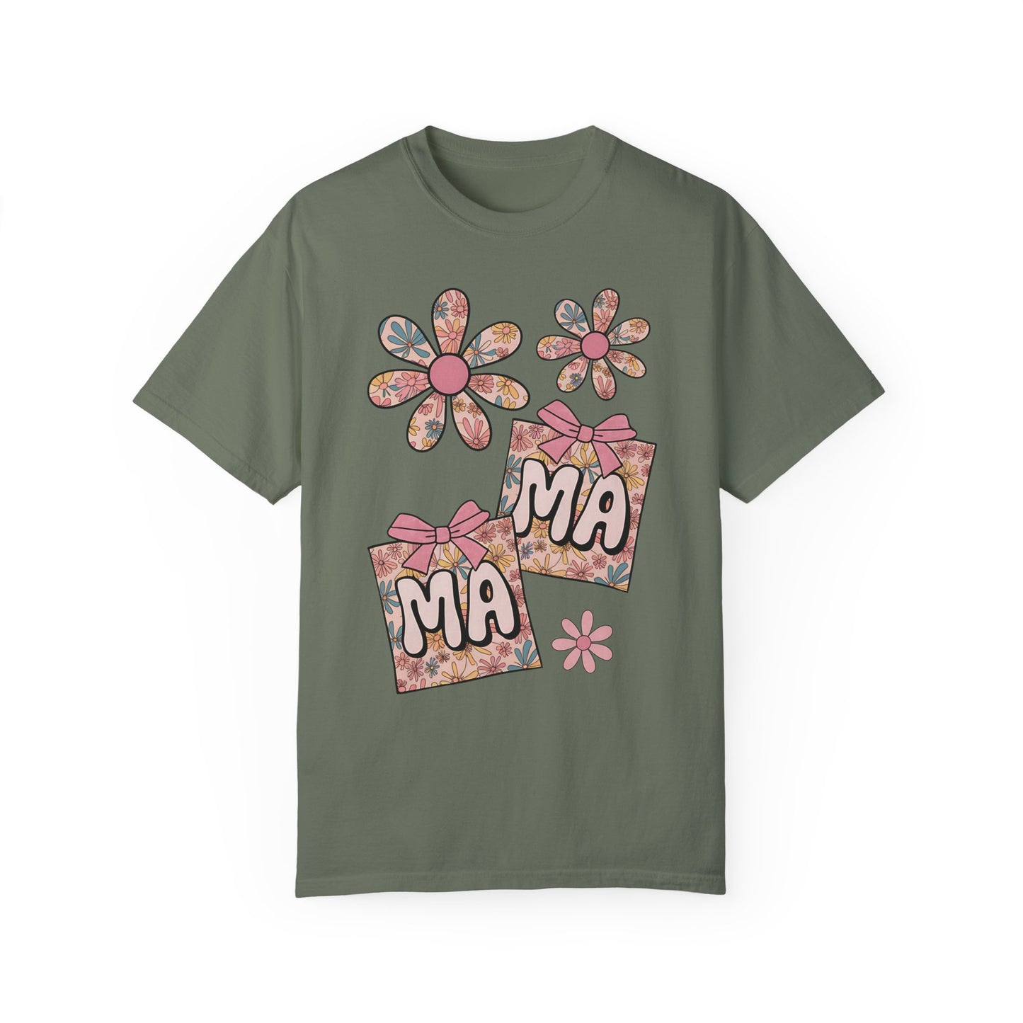 Floral MAMA Comfort Colors T-Shirt – Cute & Trendy Gift for Moms