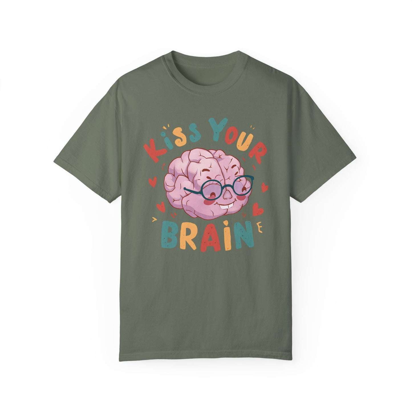 Kiss Your Brain Teacher Shirt Moss