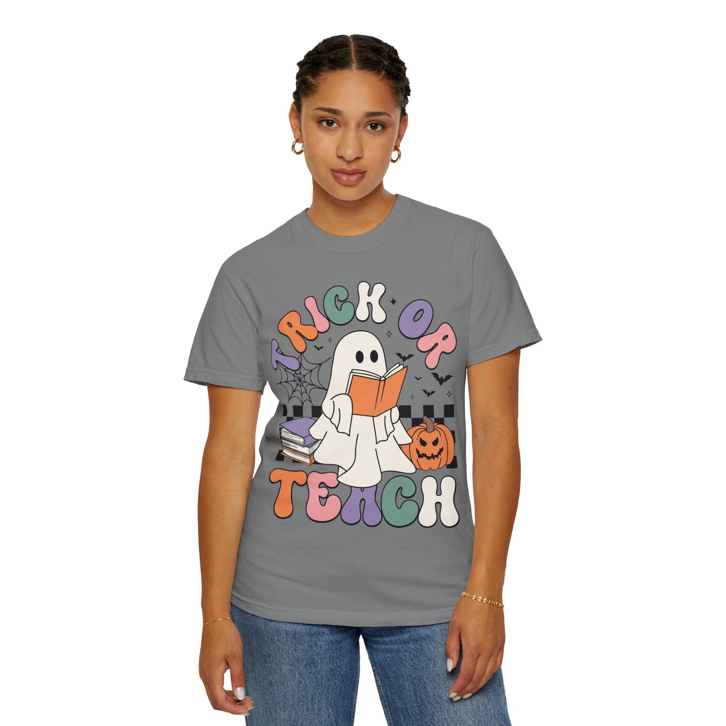Comfort Colors Teacher Halloween Shirt - Trick or Teach Shirt
