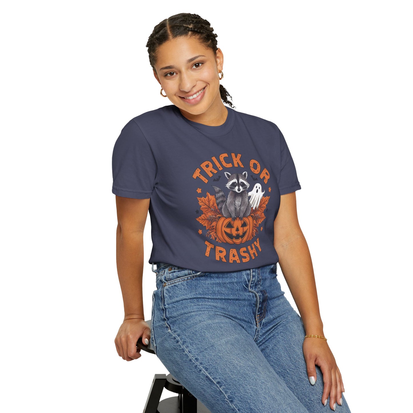 Trick or Trashy Shirt - Halloween Racoon Shirt