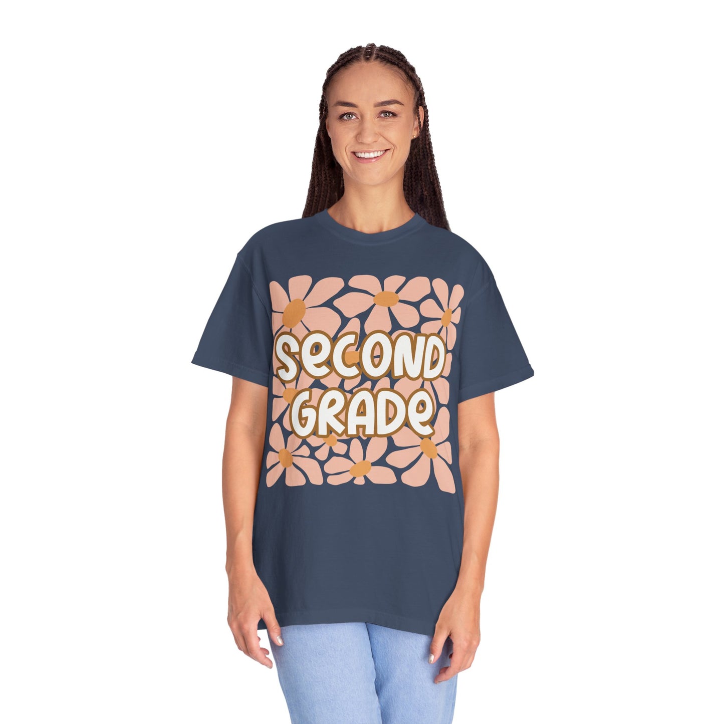 Floral Second Grade Teacher Back To School Shirt