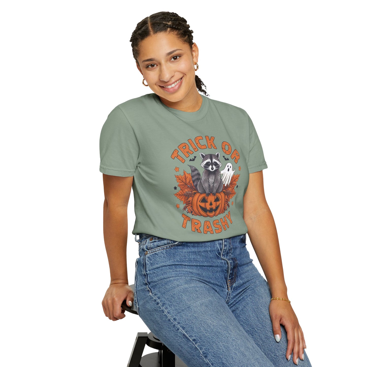 Trick or Trashy Shirt - Halloween Racoon Shirt
