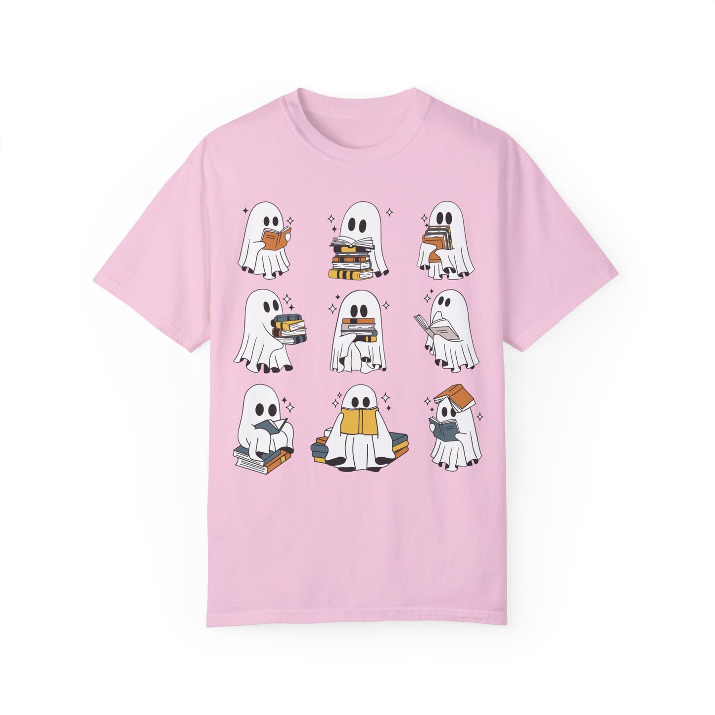 Comfort Colors Ghost Reading Books Shirt - Bookish Halloween Shirt Blossom