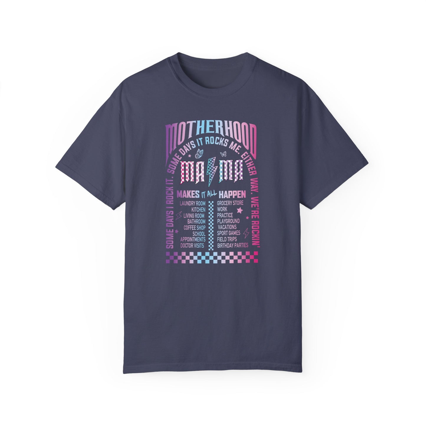 The Motherhood Tour Shirt - Mama Rock Tour Shirt Denim