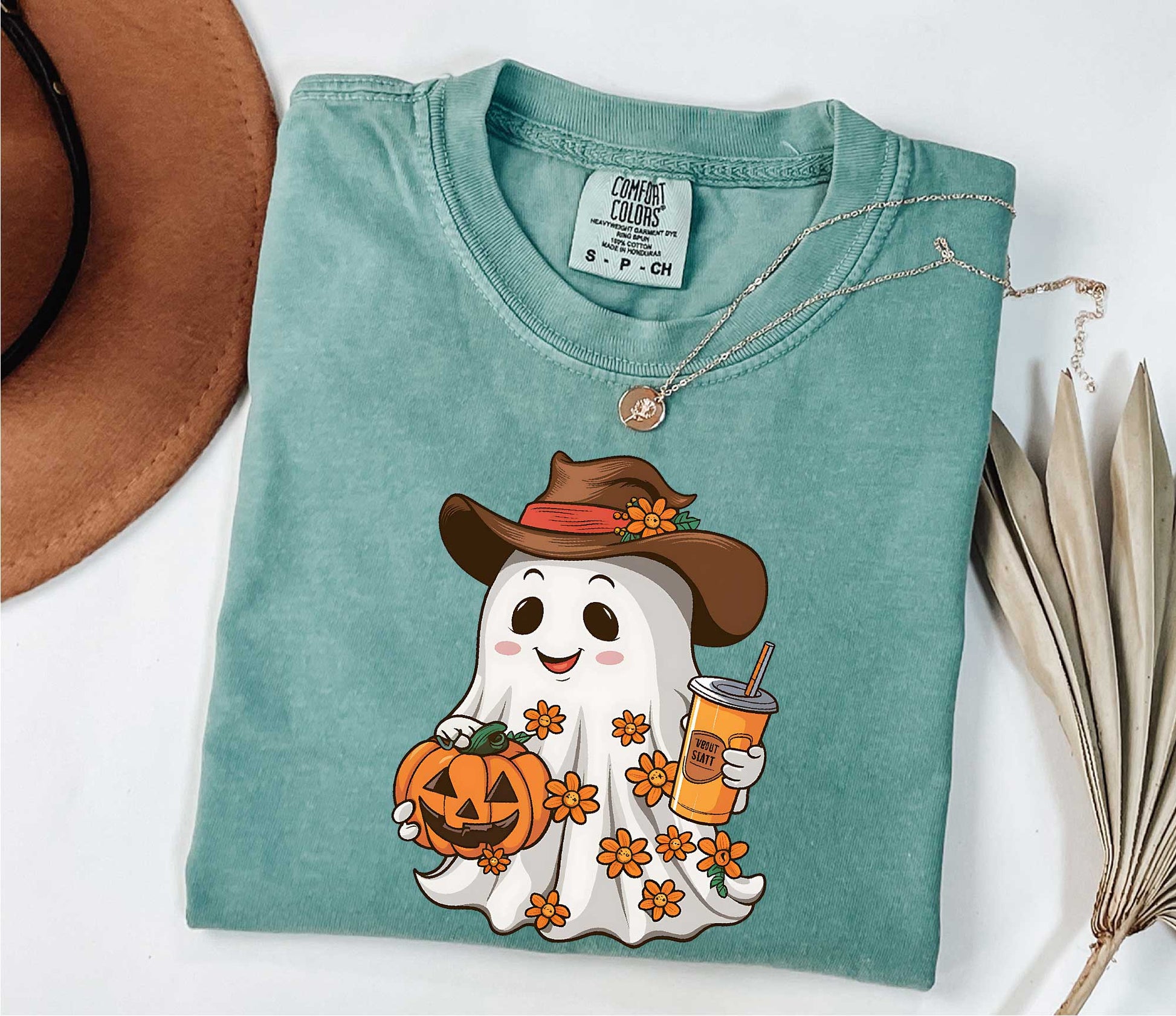 Comfort Colors Ghost Cowboy Western Halloween Shirt