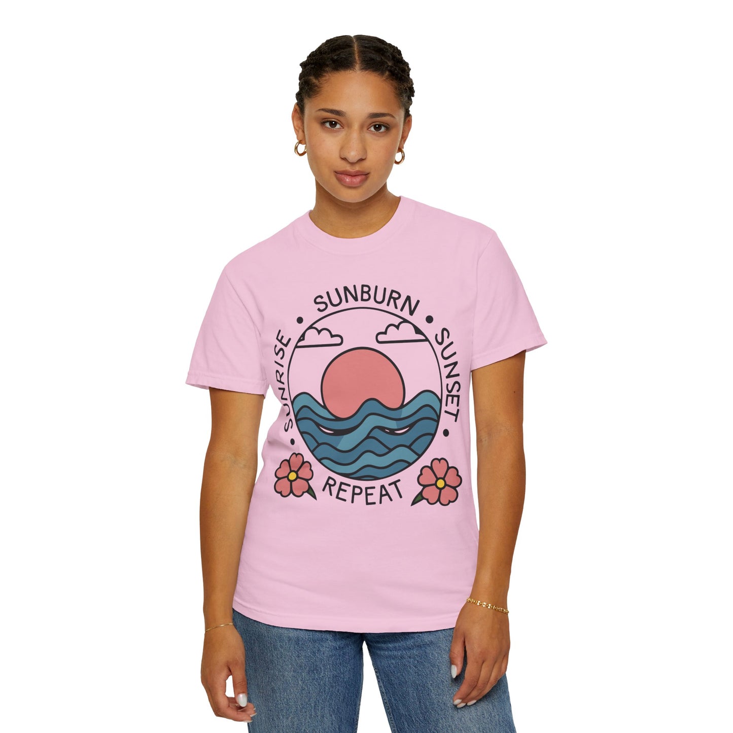 Retro Summer Shirt Sunrise Sunburn Sunset Repeat Shirt