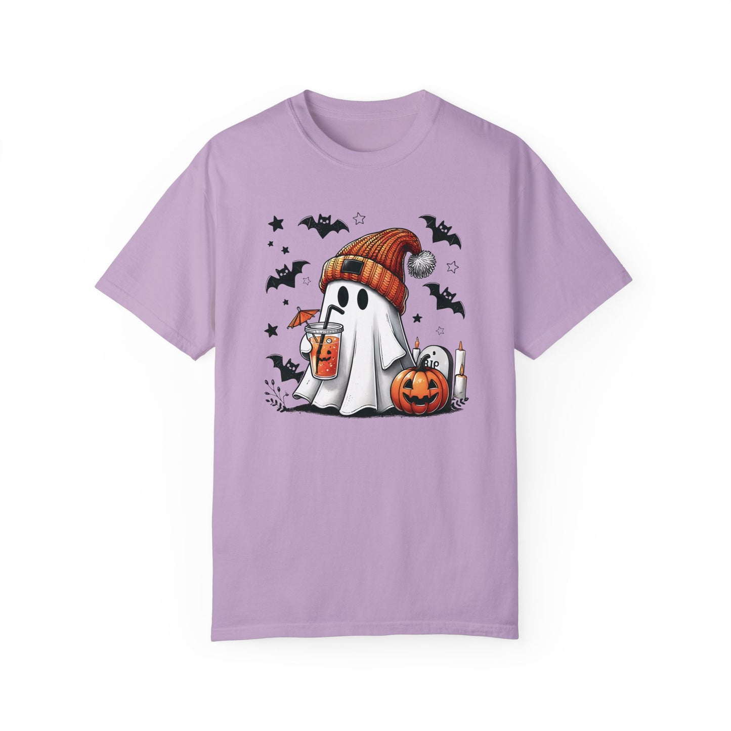 Halloween Ghost Comfort Colors Shirt, Cute Ghost Shirt, Womens Halloween Orchid