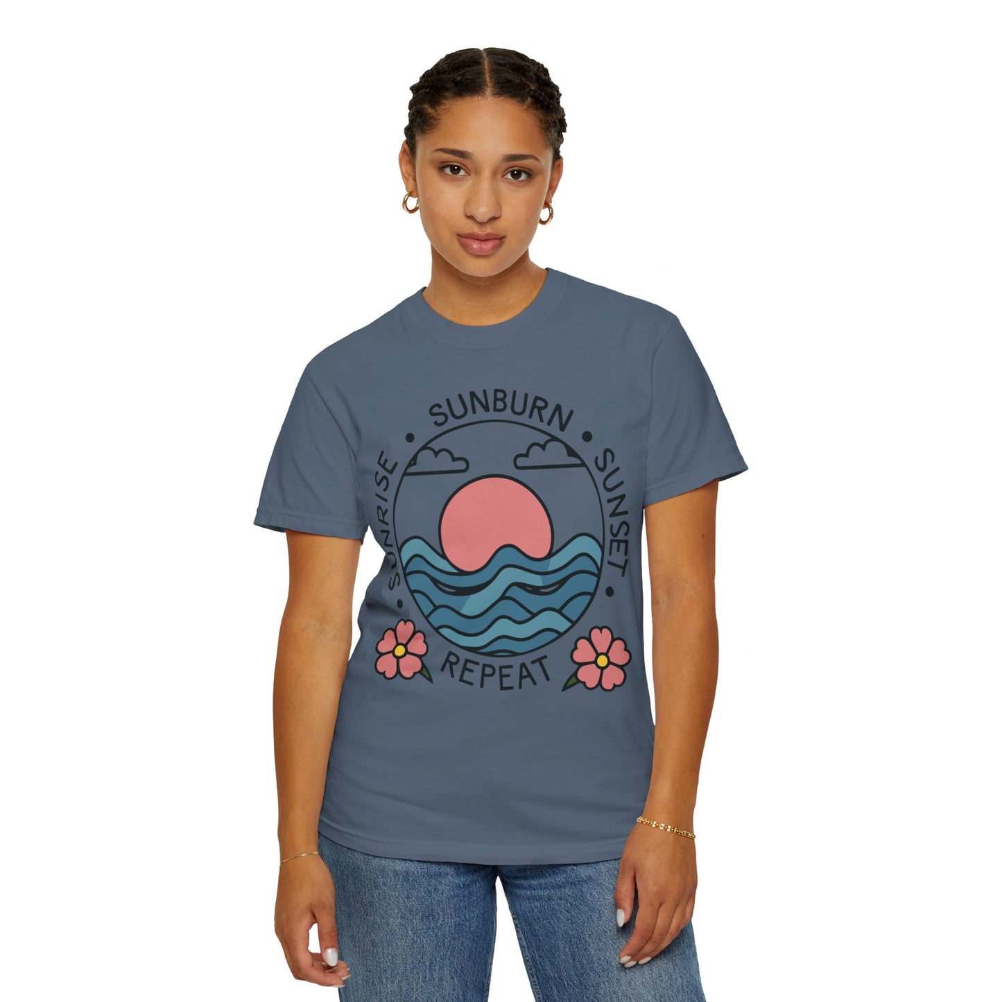 Retro Summer Shirt Sunrise Sunburn Sunset Repeat Shirt