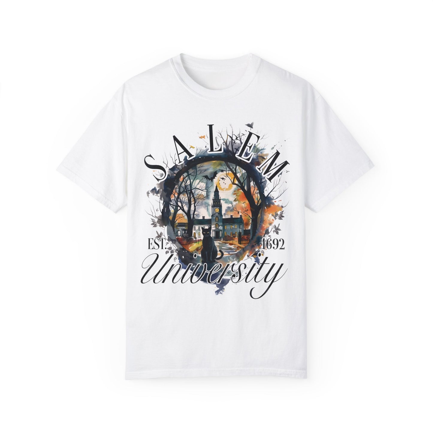 Salem University Est 1692 Witchy Halloween Shirt White