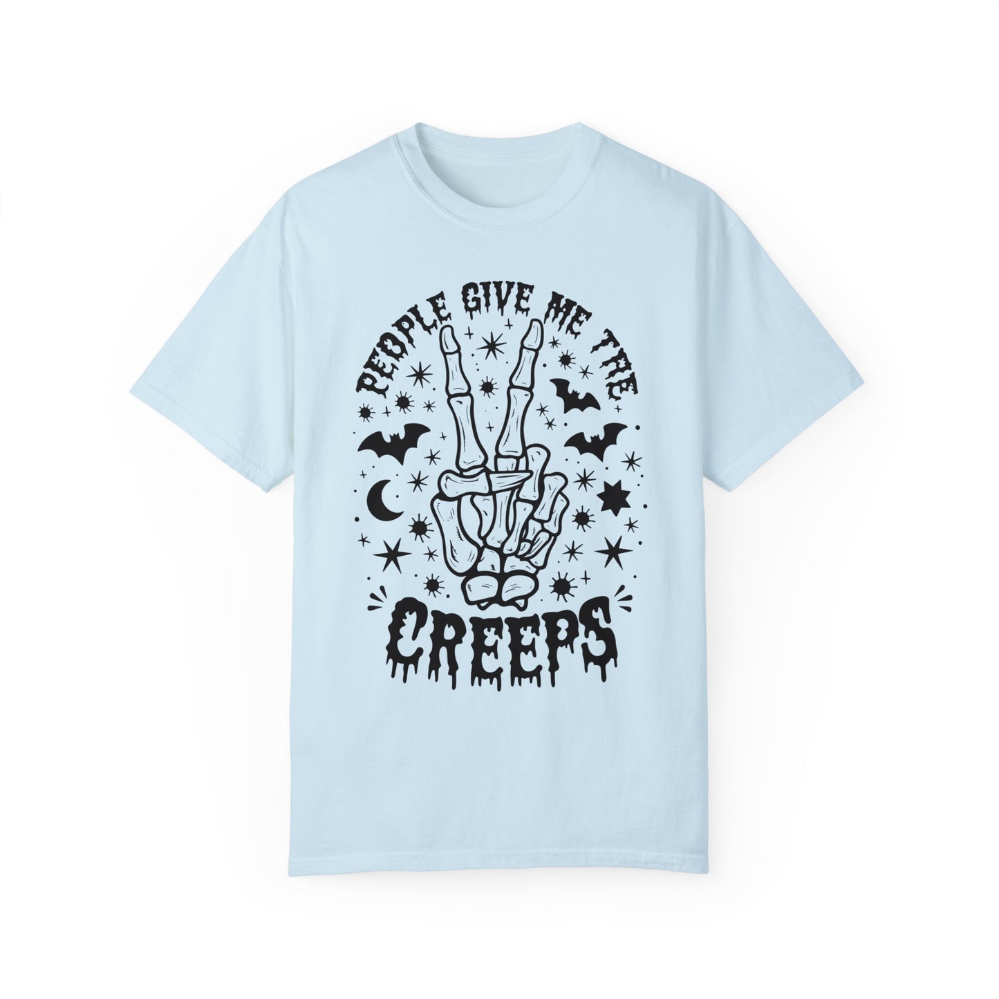 People Give Me The Creeps Halloween Horror Shirt Chambray